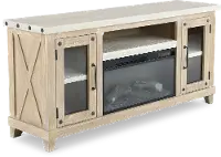 Rivan 64  Natural Fireplace TV Stand