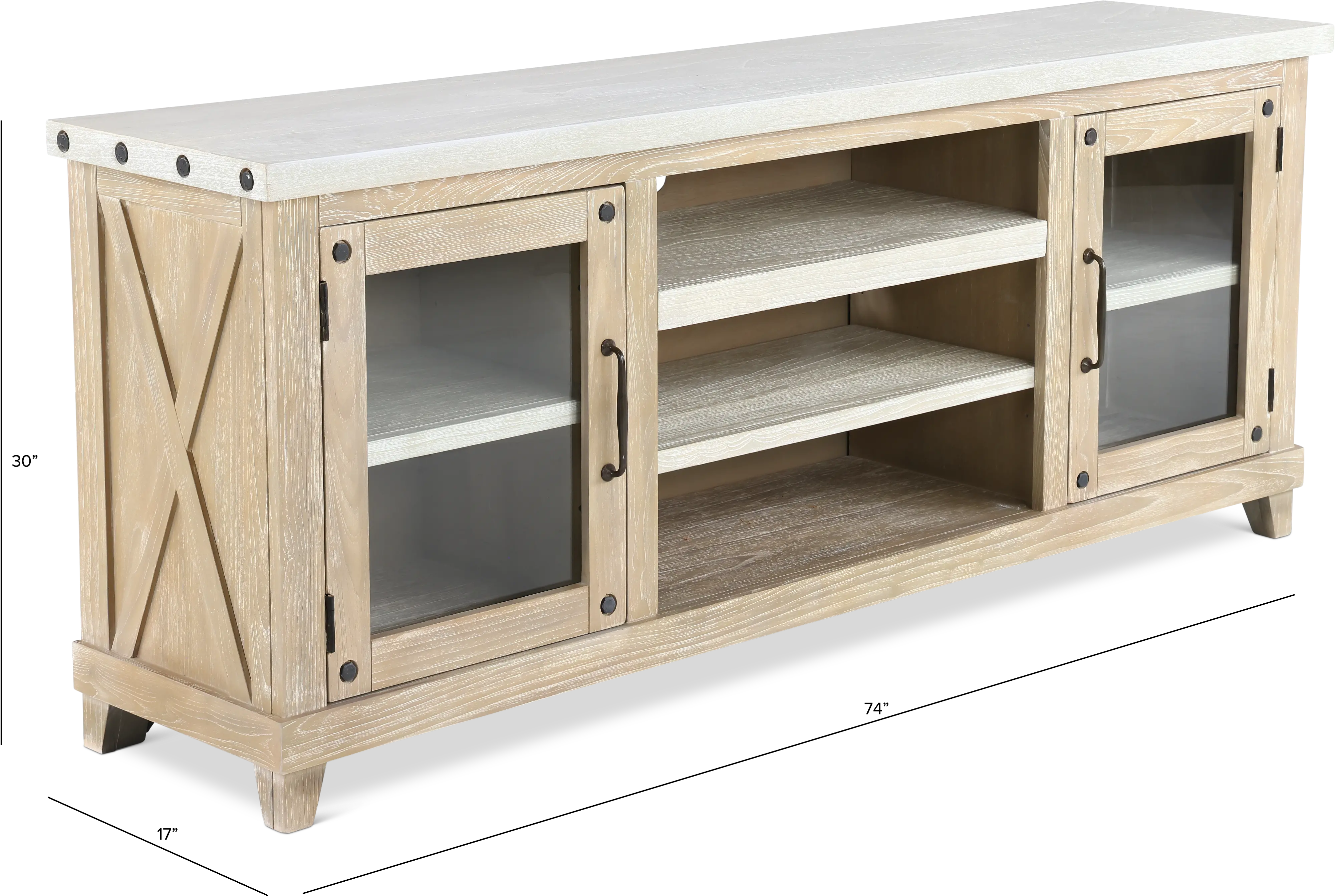 Rivan Natural 74  TV Stand-3