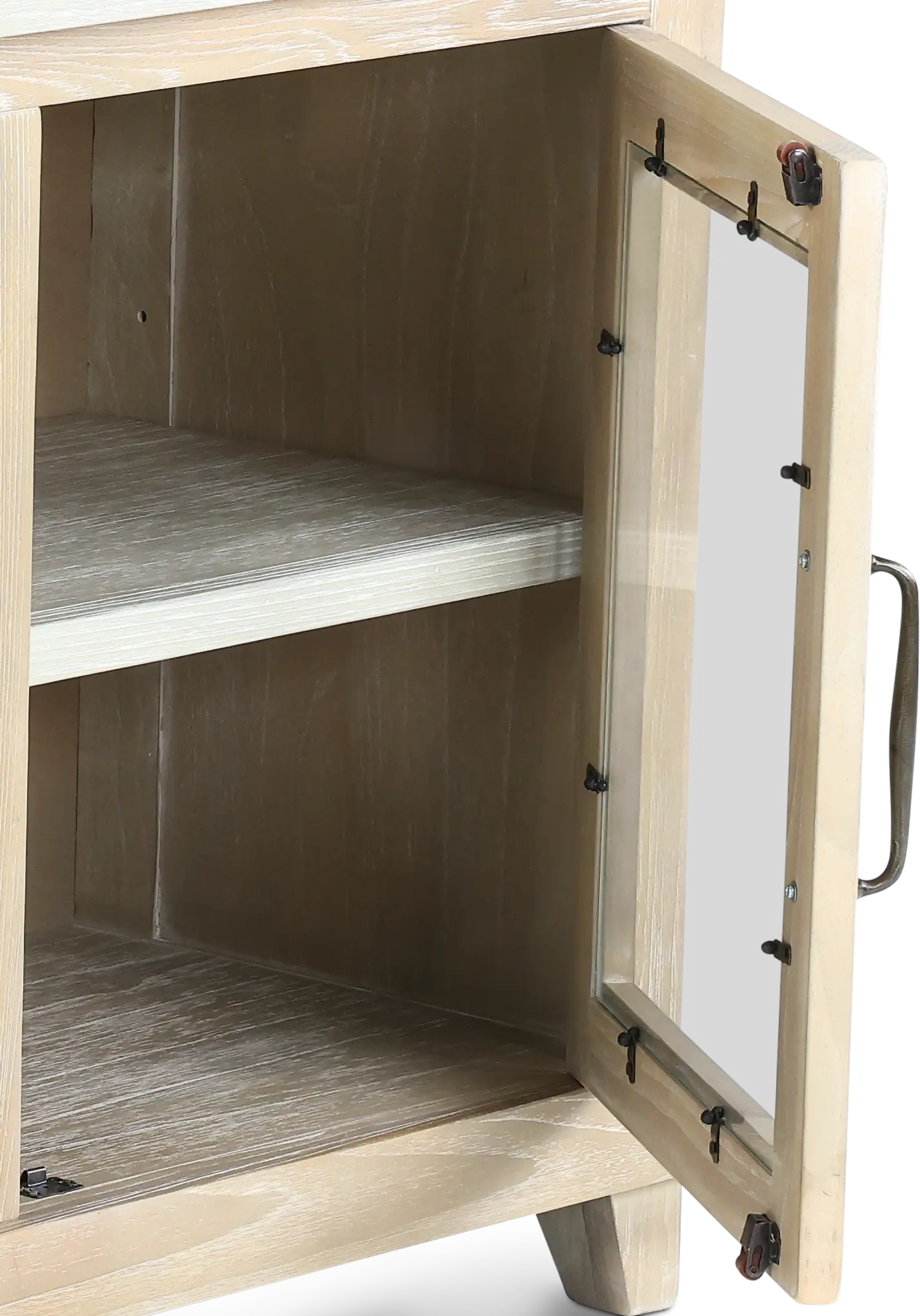 Rivan 74  Natural Fireplace TV Stand-7