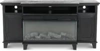 Adrian 66  Black Fireplace TV Stand