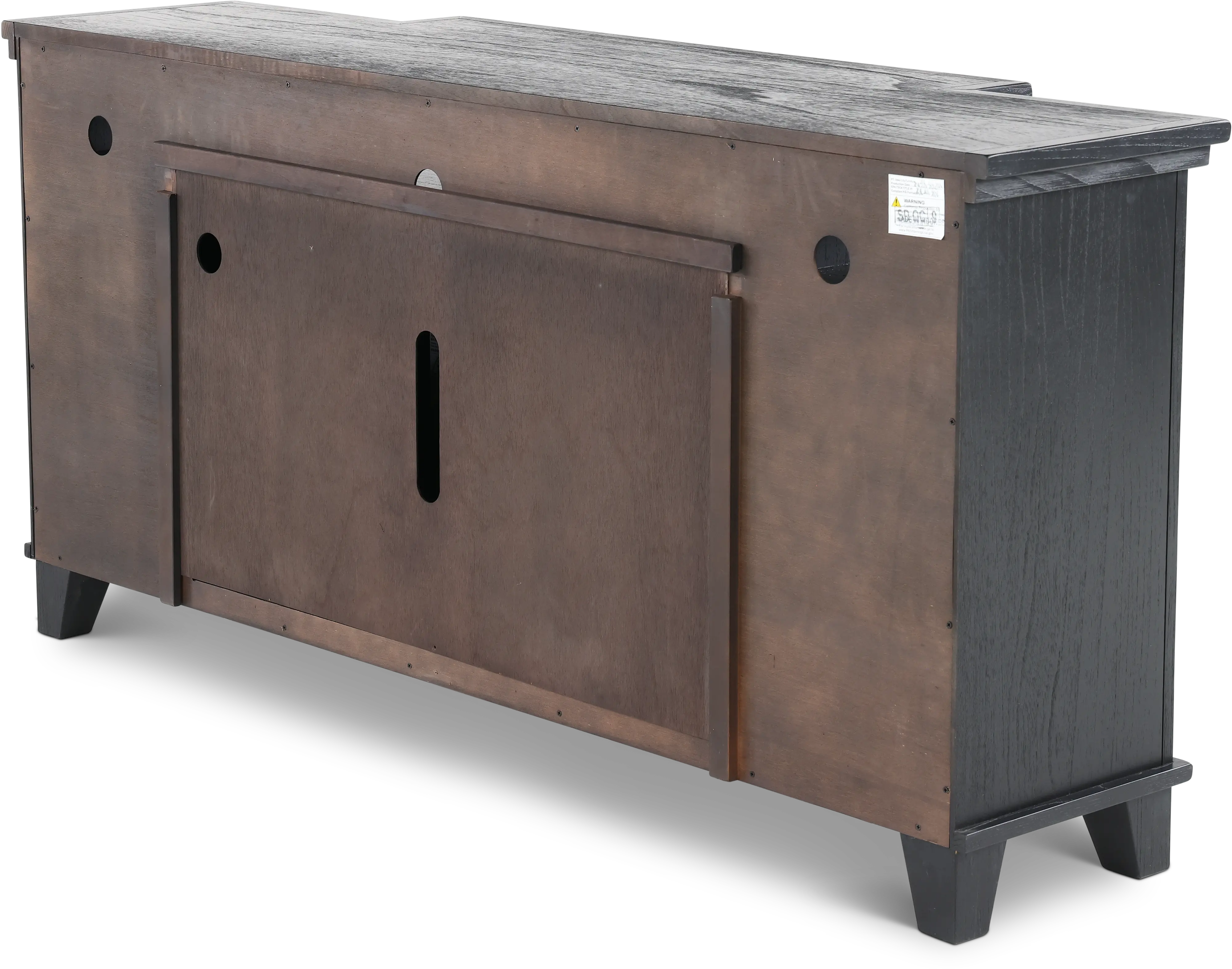Adrian 66  Black Fireplace TV Stand-6