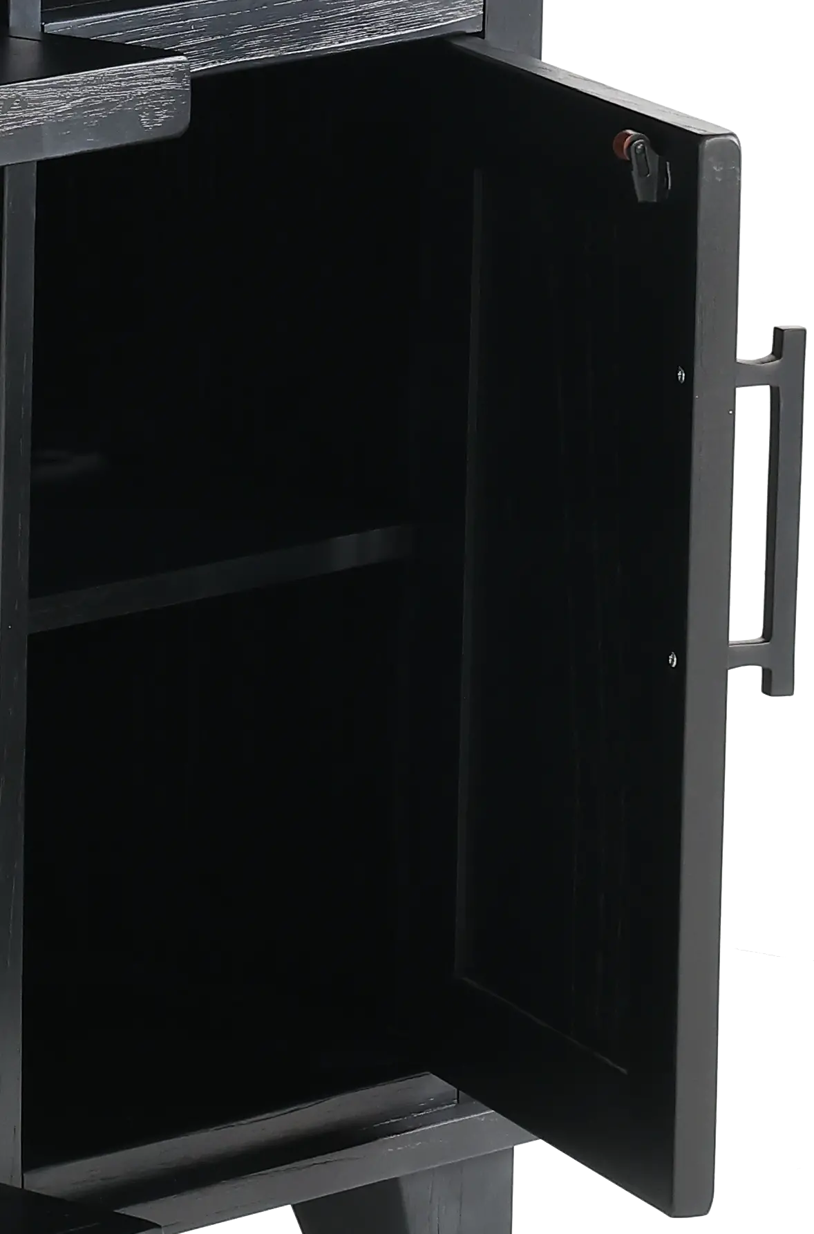 Adrian 66  Black Fireplace TV Stand-8