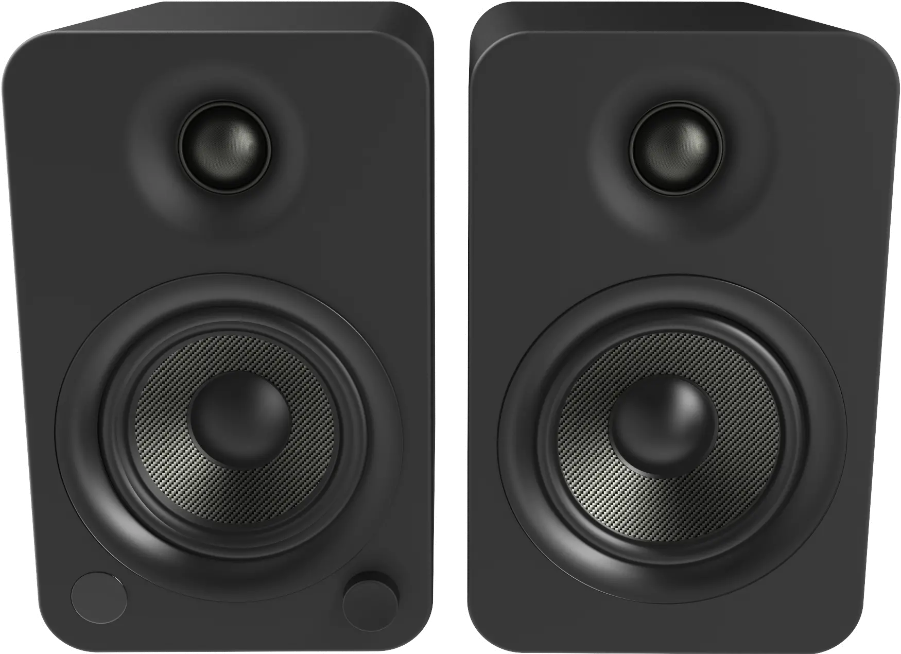Kanto YU4 Powered Bookshelf Speakers with Bluetooth® and Phono Preamp - Matte Black, Pair-1