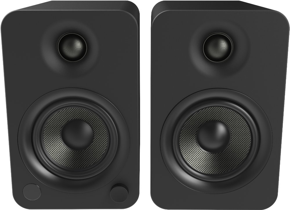 Kanto YU4 Powered Bookshelf Speakers with Bluetooth® and Phono Preamp - Matte Black Pair