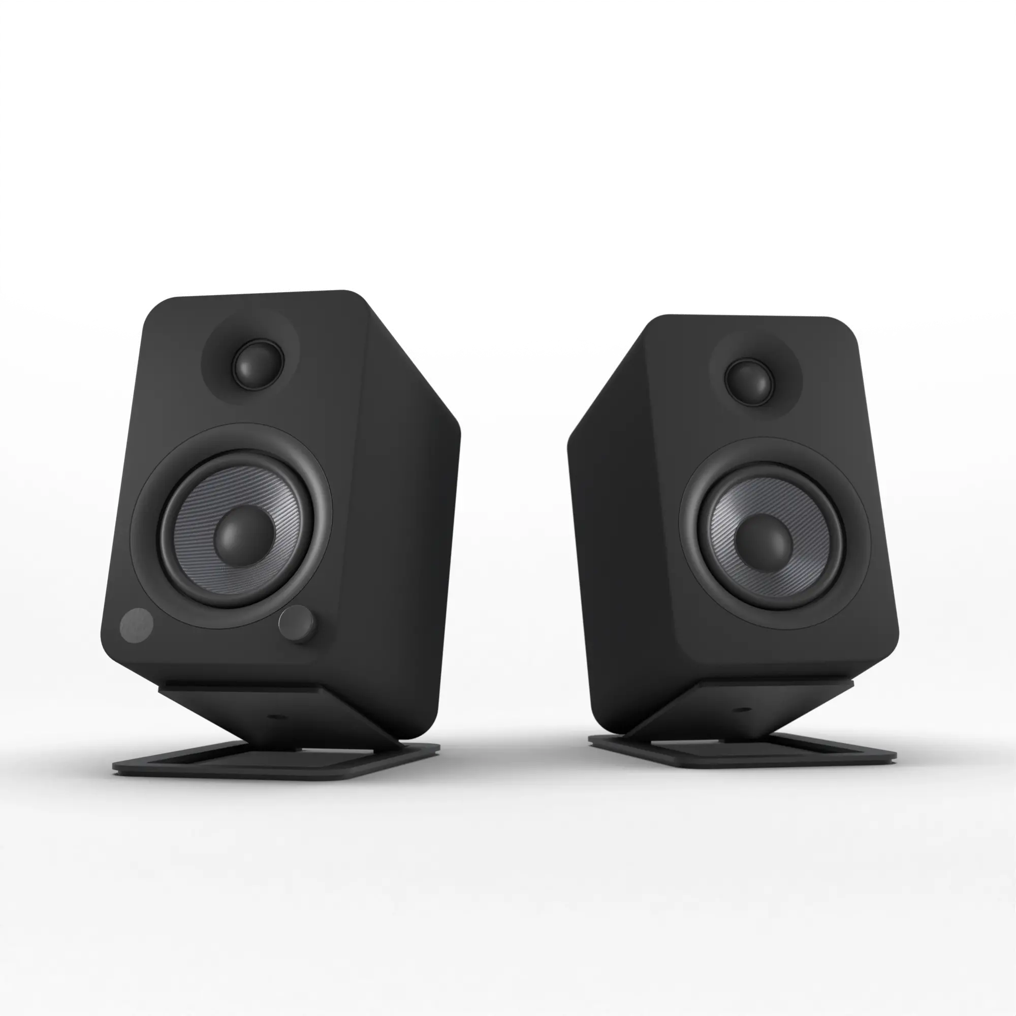 Kanto YU4 Powered Bookshelf Speakers with Bluetooth® and Phono Preamp - Matte Black, Pair-2