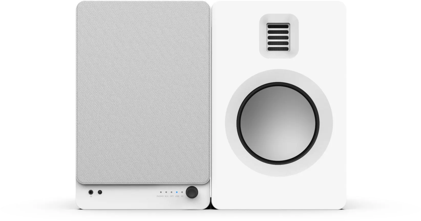 Kanto TUK Powered Bookshelf Speakers with Phono Pre-amp and Bluetooth - Matte White, Pair-4