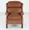Oxford Camel Brown High-Leg Power Recliner
