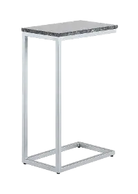 Nero Black Marble C-Shaped Side Table