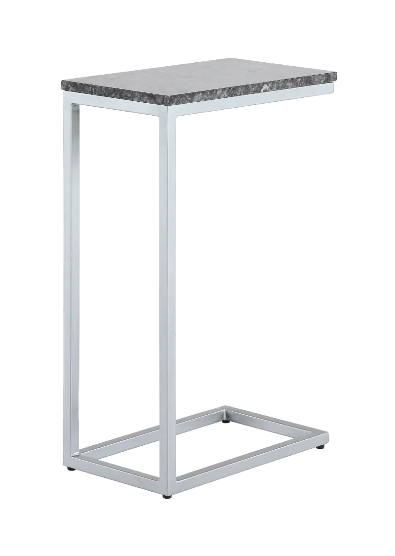 Nero Black Marble C-Shaped Side Table