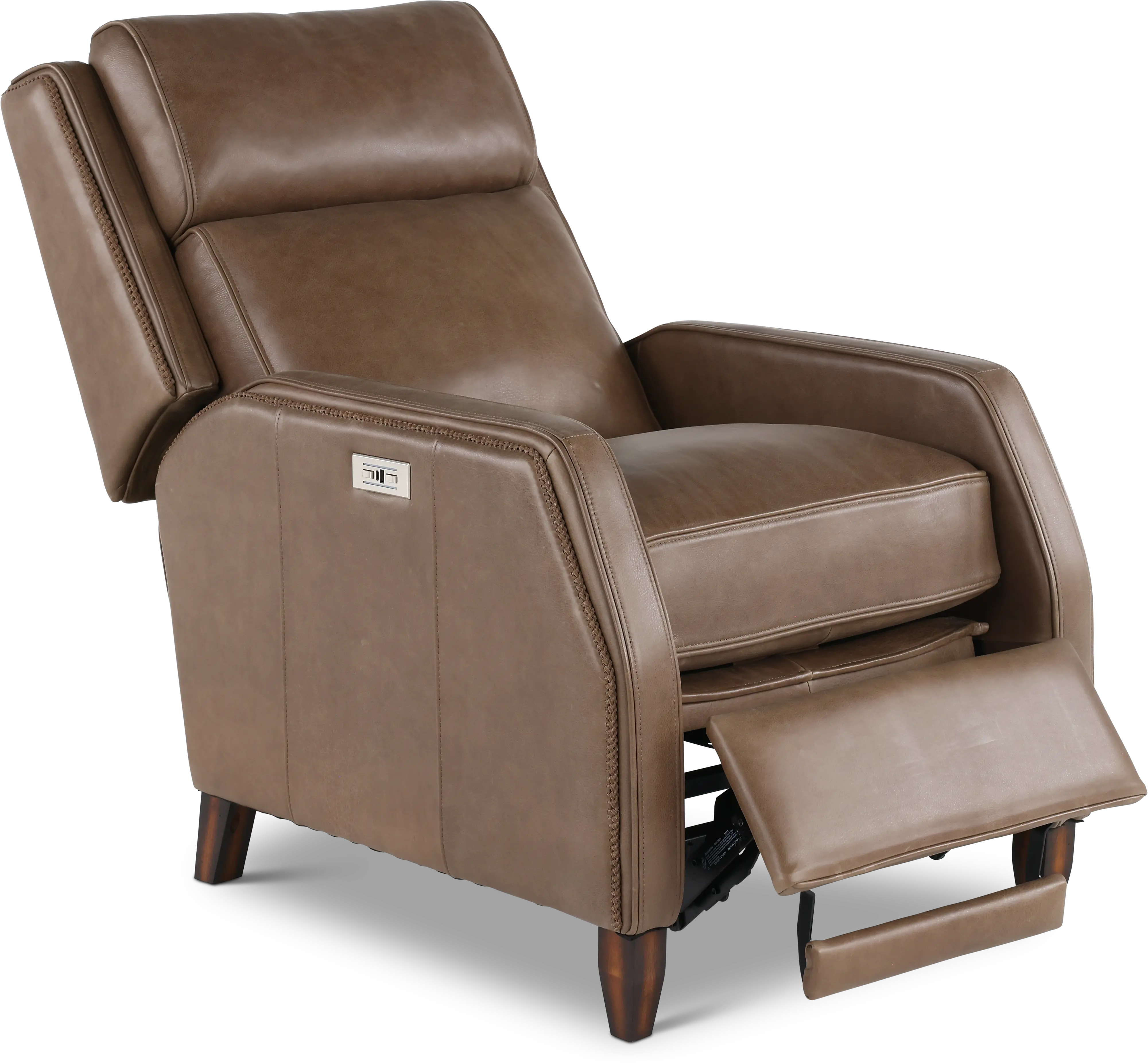 Bourbon Street Seal Dark Brown Leather Power Recliner-6