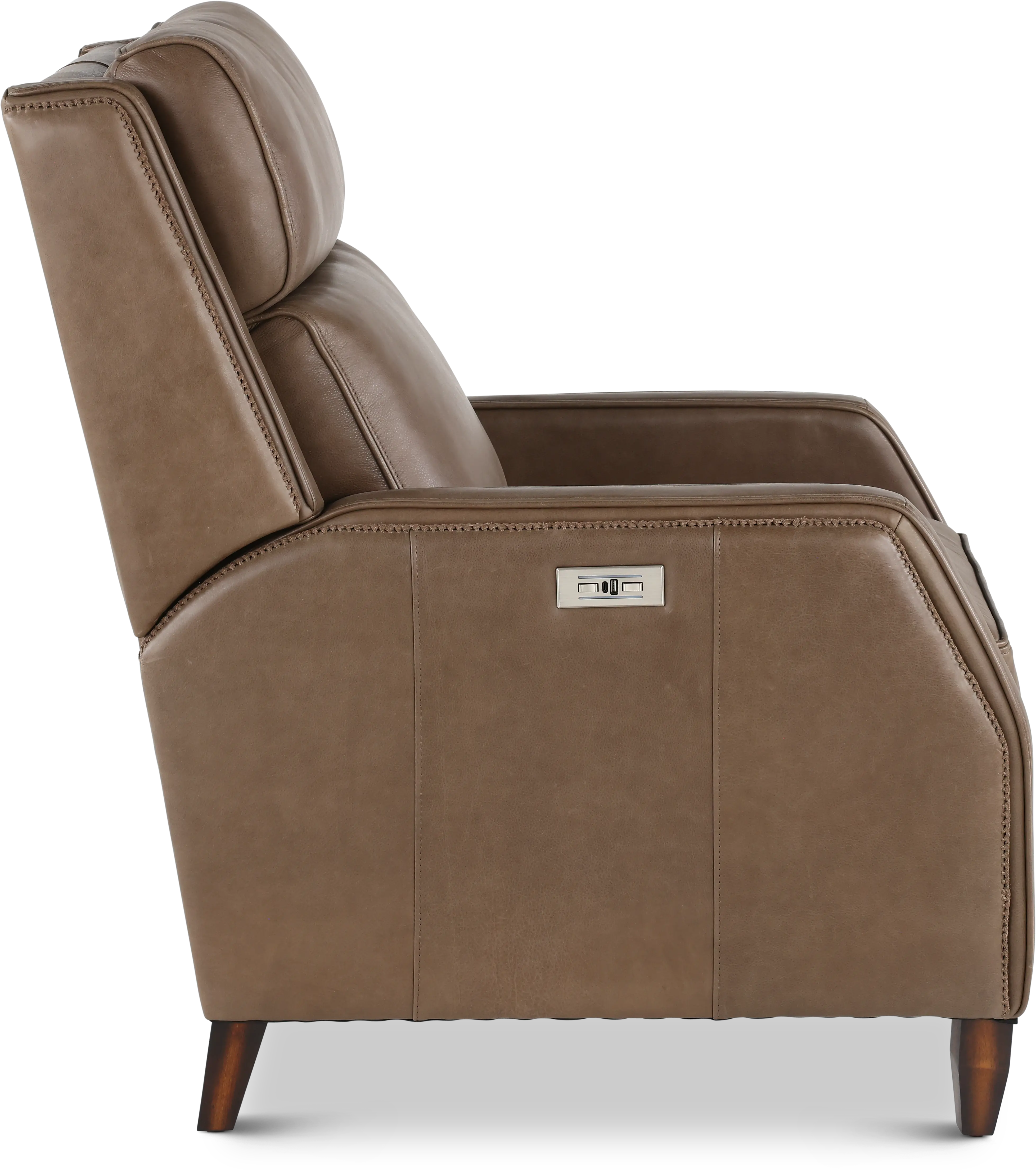 Bourbon Street Seal Dark Brown Leather Power Recliner-7