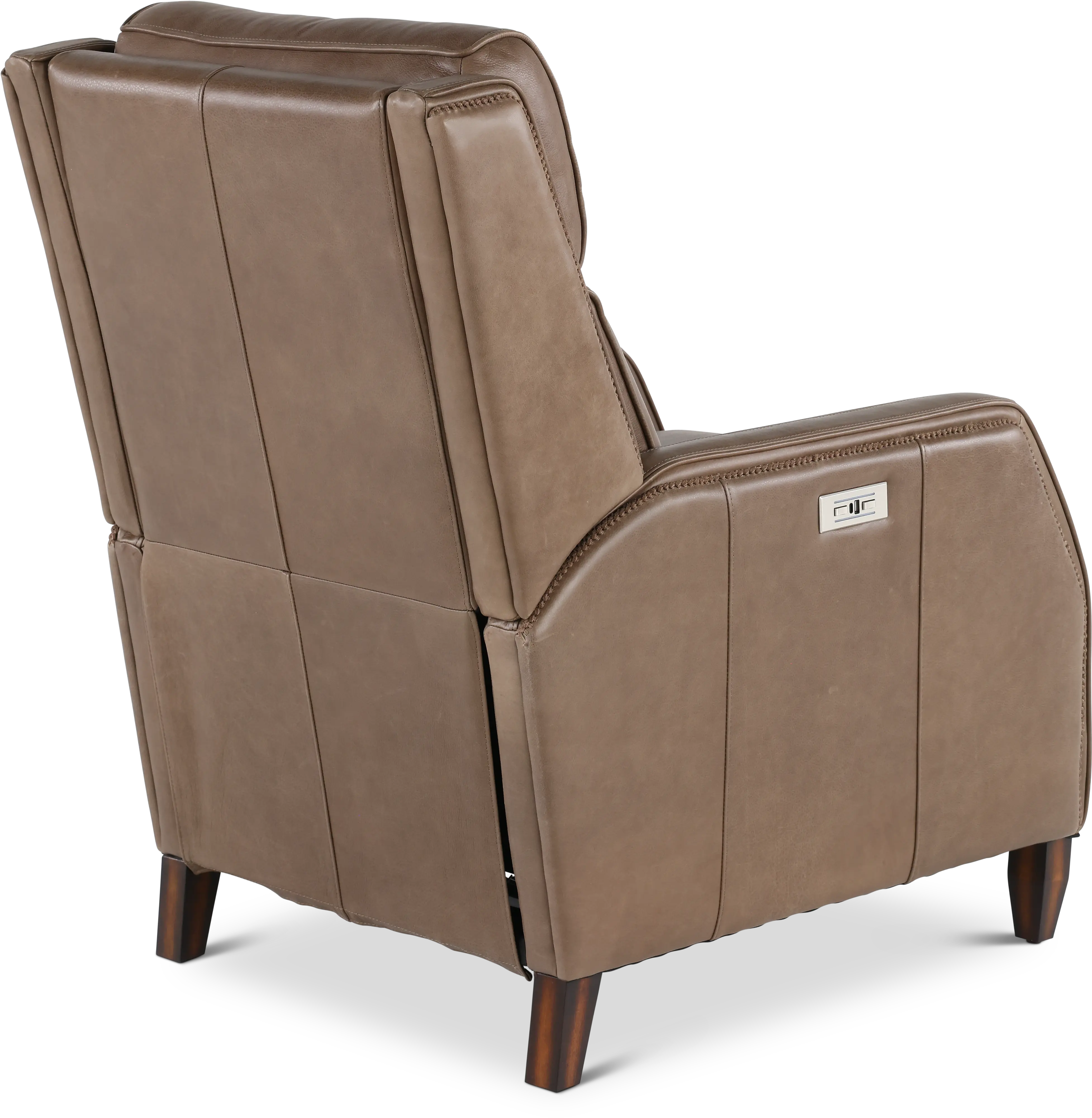 Bourbon Street Seal Dark Brown Leather Power Recliner-8