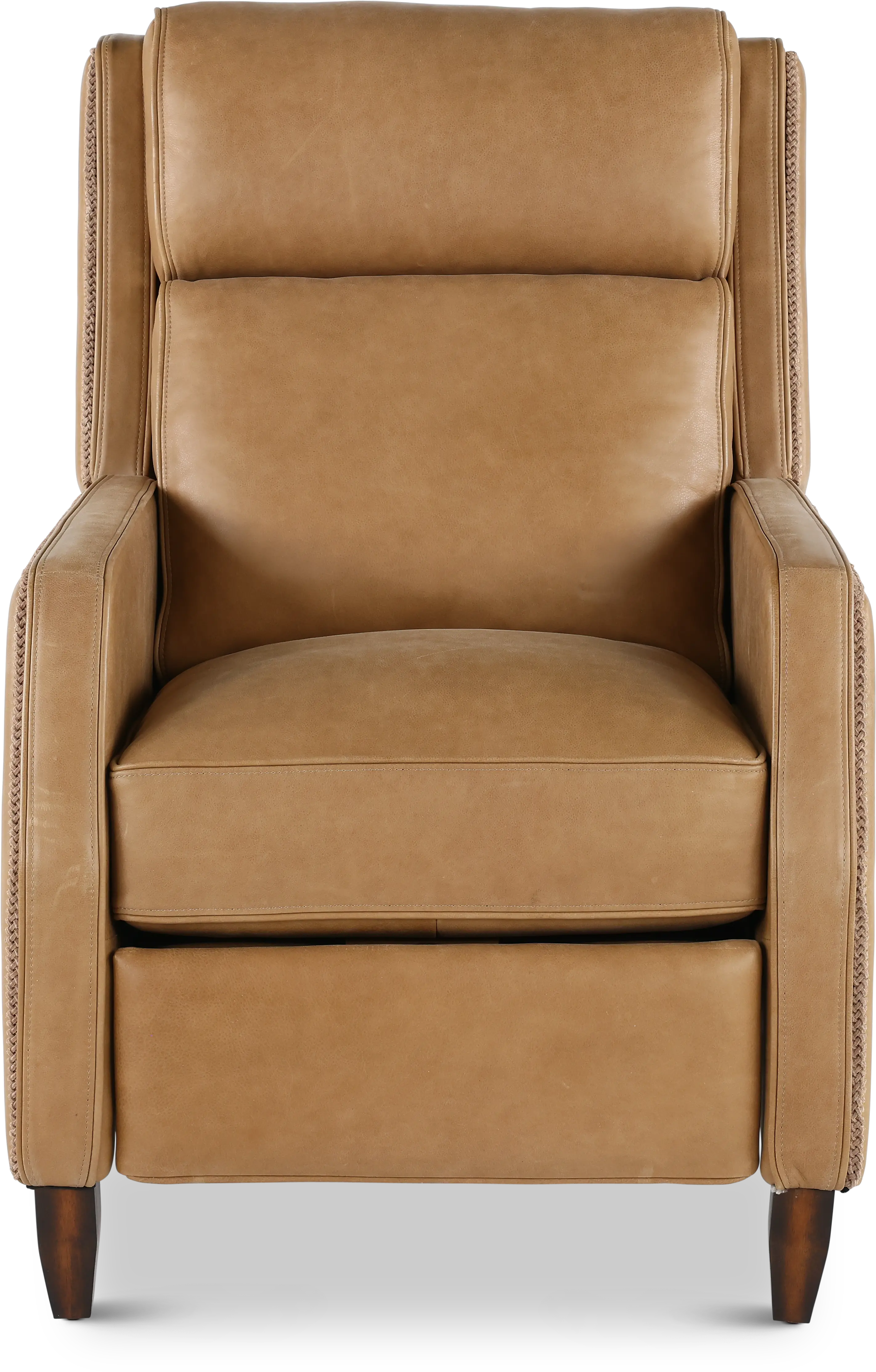 Bourbon Street Latte Light Brown Leather Power Recliner-4