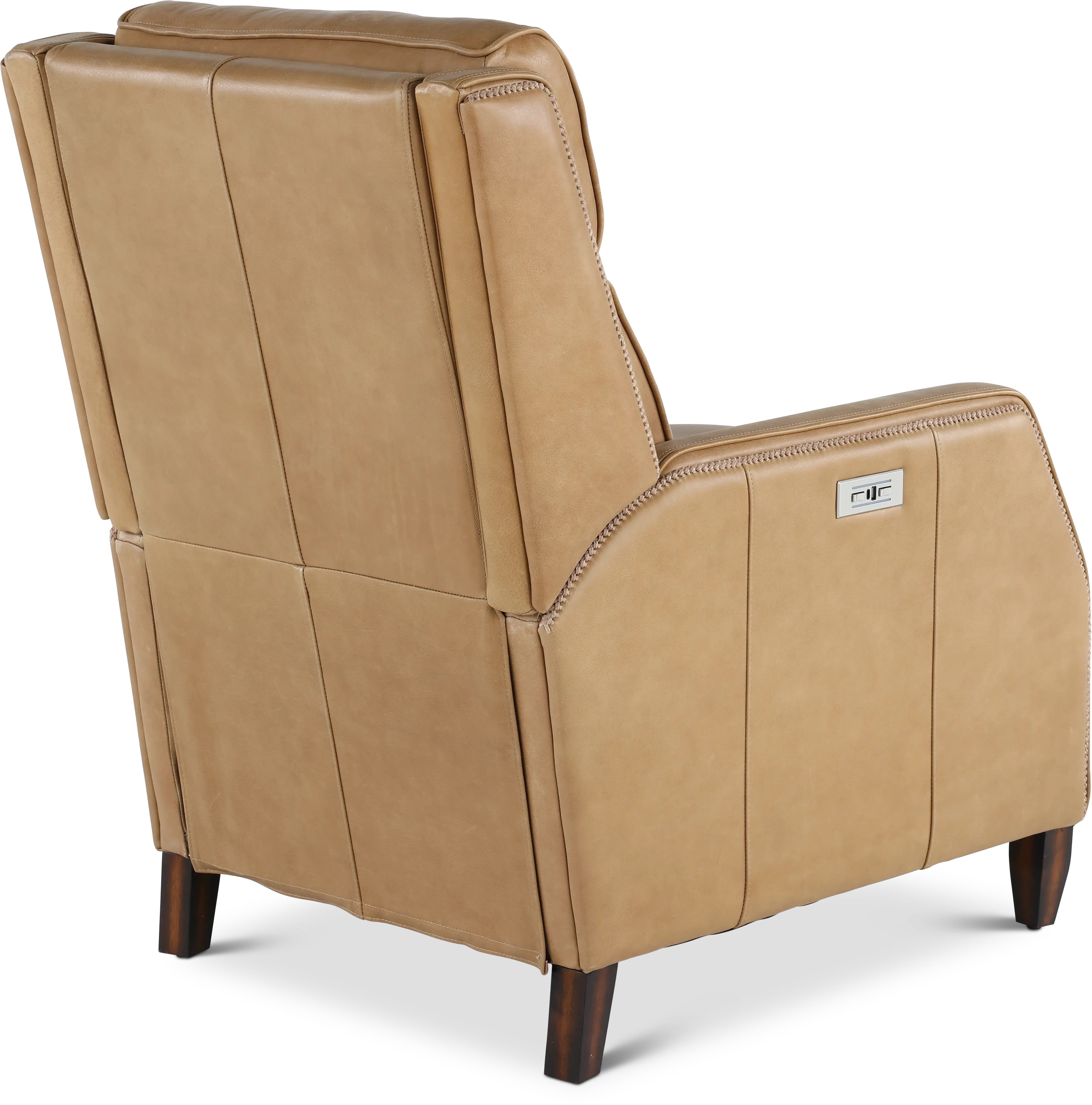 Bourbon Street Latte Light Brown Leather Power Recliner-8