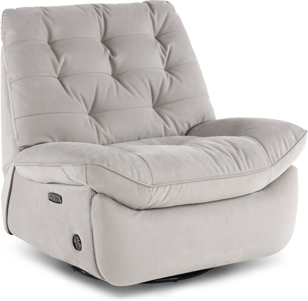 Chloe Light Gray Power Rocker Recliner