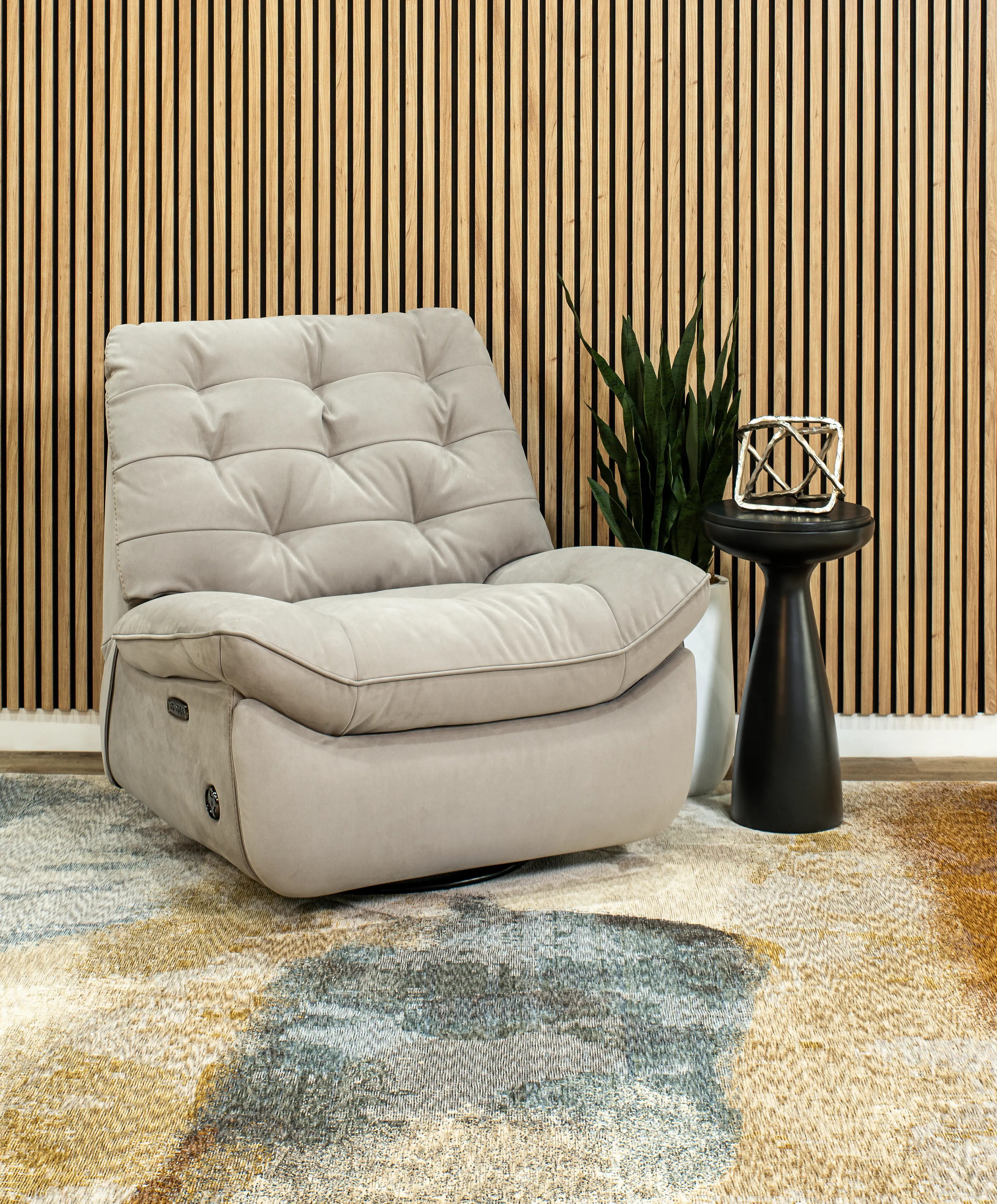 Chloe Light Gray Power Rocker Recliner-2