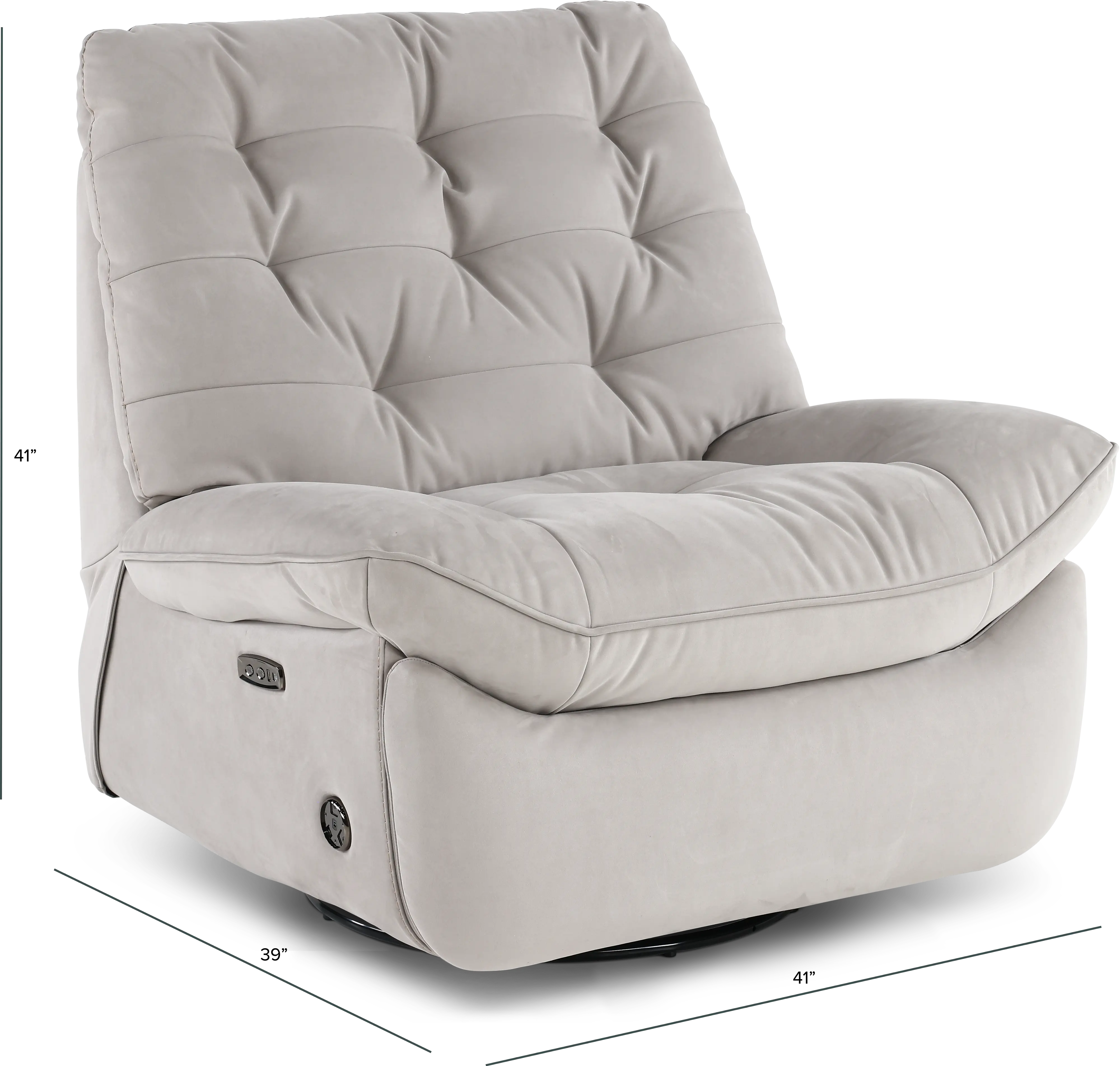 Chloe Light Gray Power Rocker Recliner-3