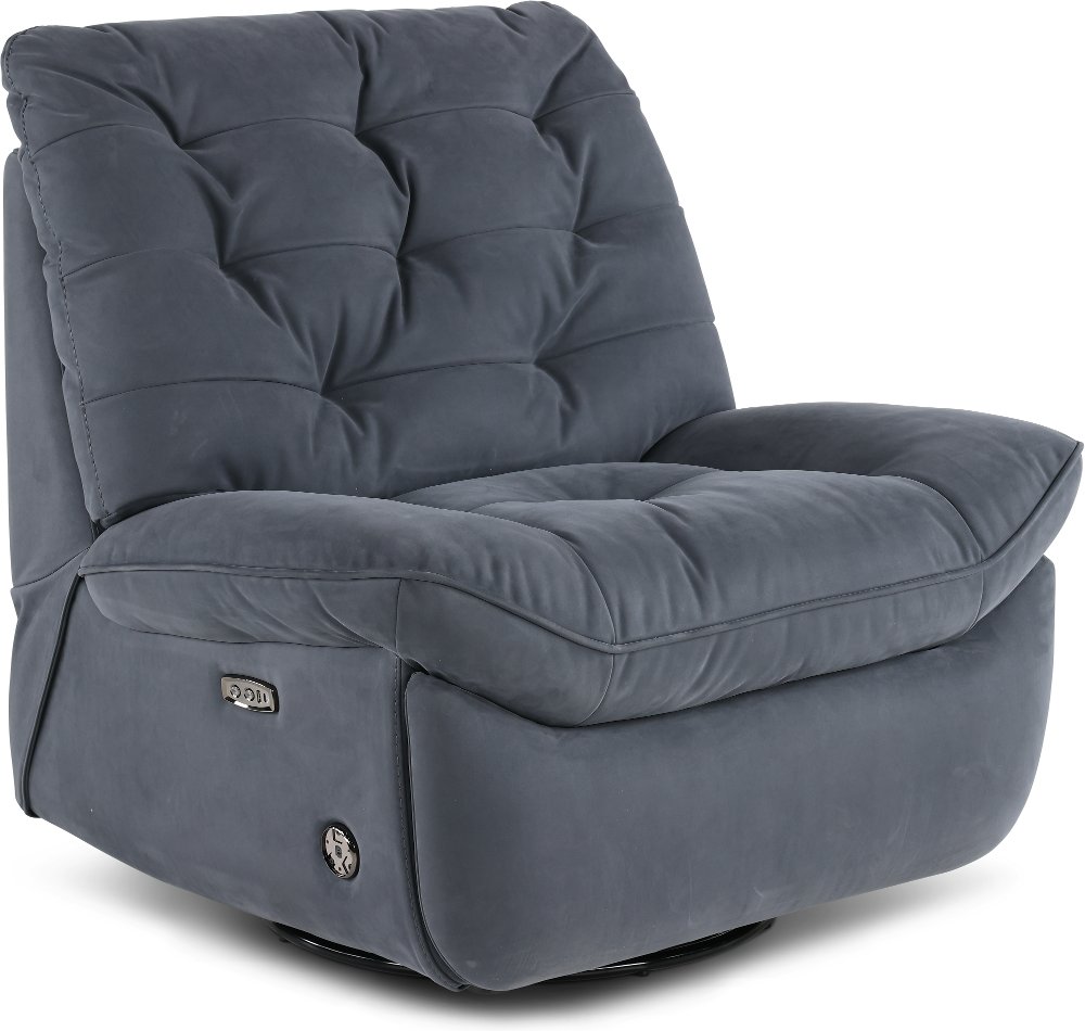 Chloe Steel Gray Power Rocker Recliner