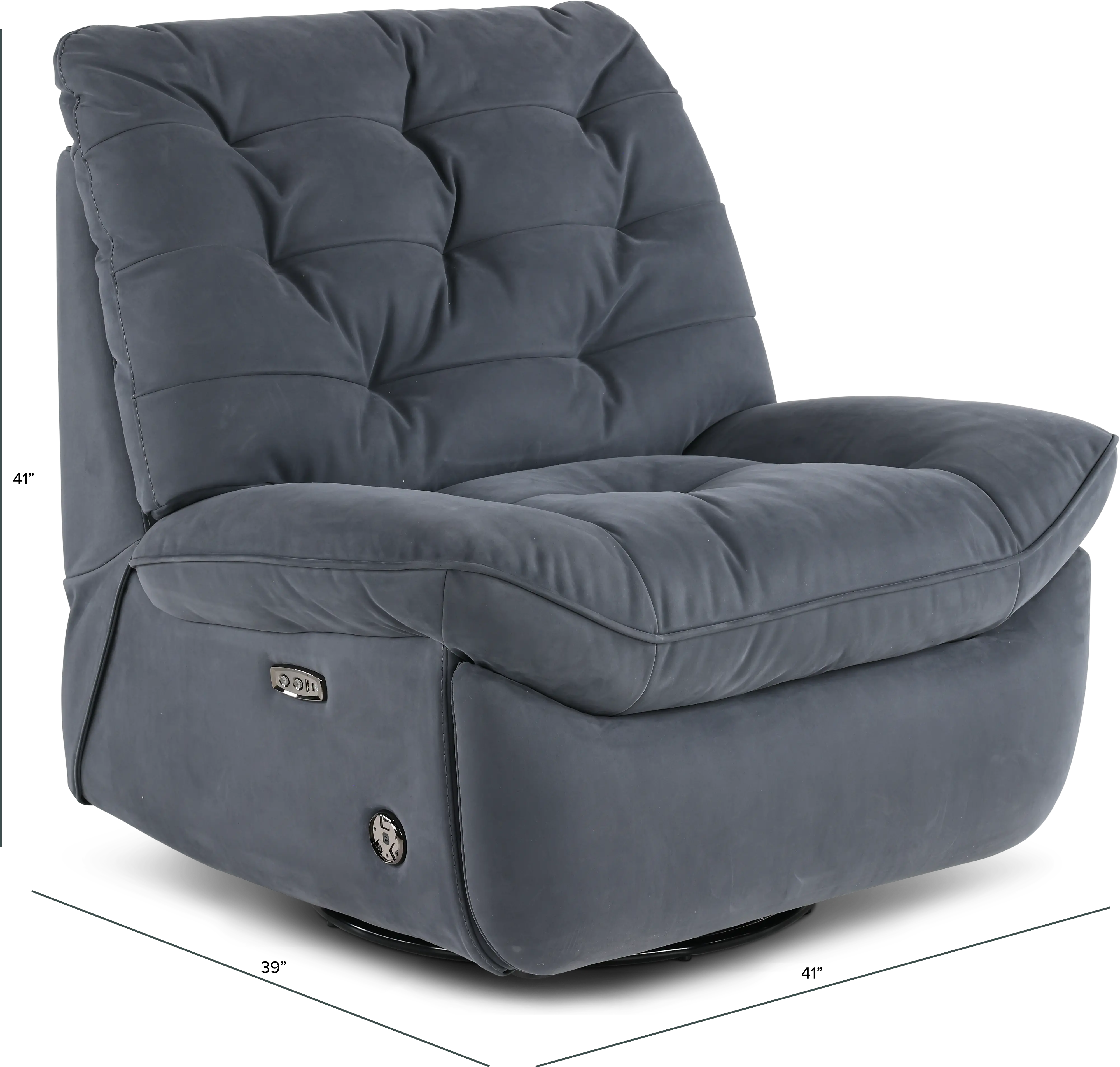 Chloe Steel Gray Power Rocker Recliner-3