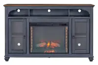 Americanas Blue 66  Fireplace TV Stand