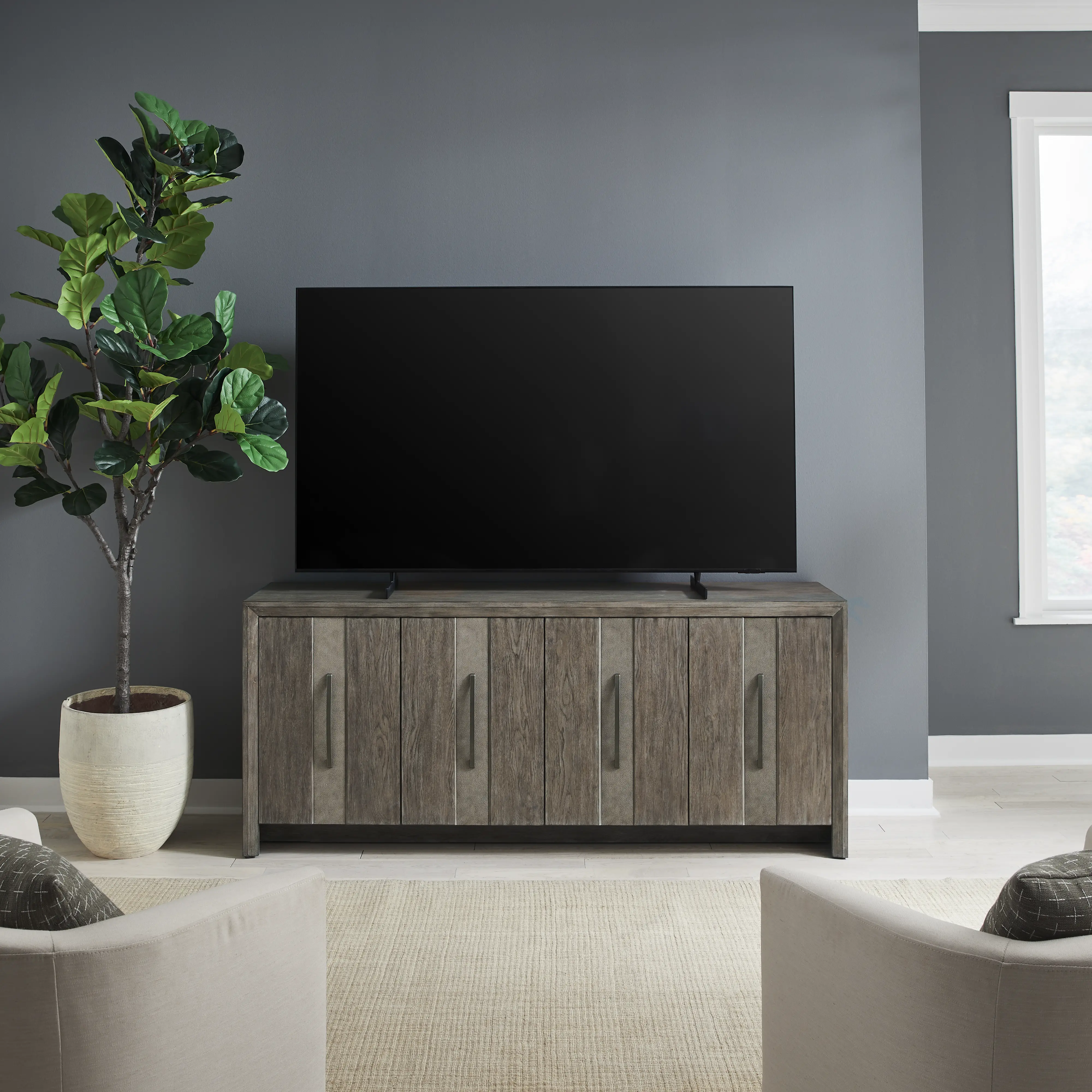 2219-AC1000 Lafayette Brown 76  TV Stand-2
