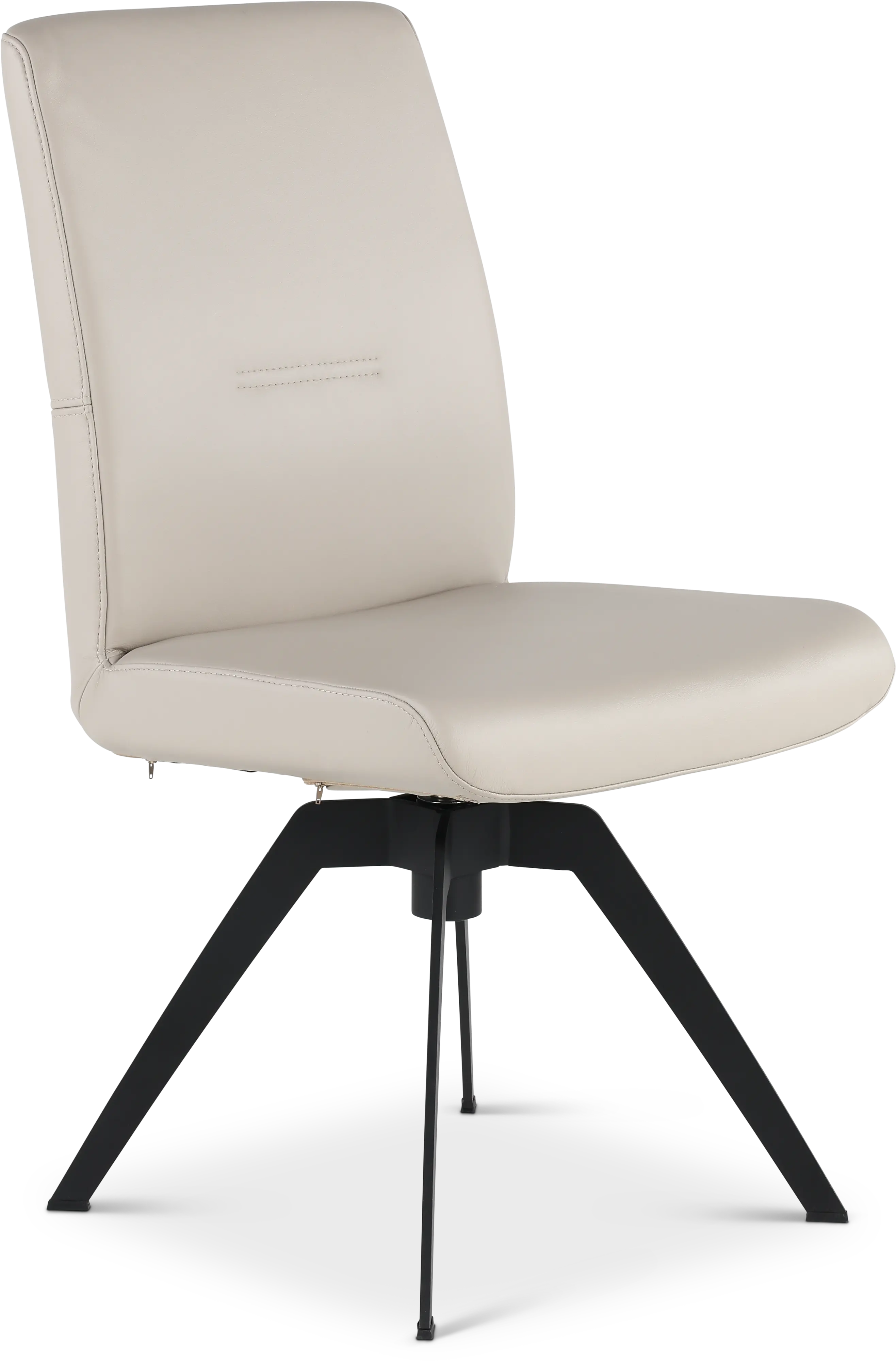 Hygge White Leather Swivel Dining Chair-1