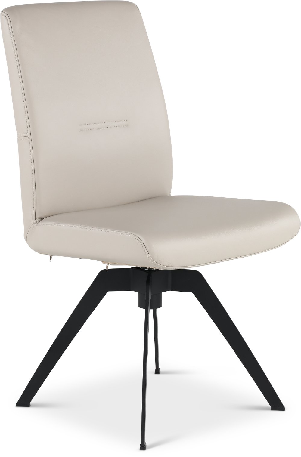 Hygge White Leather Swivel Dining Chair