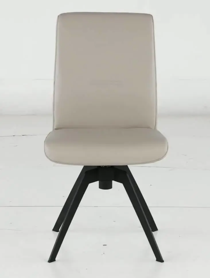 Hygge White Leather Swivel Dining Chair-4