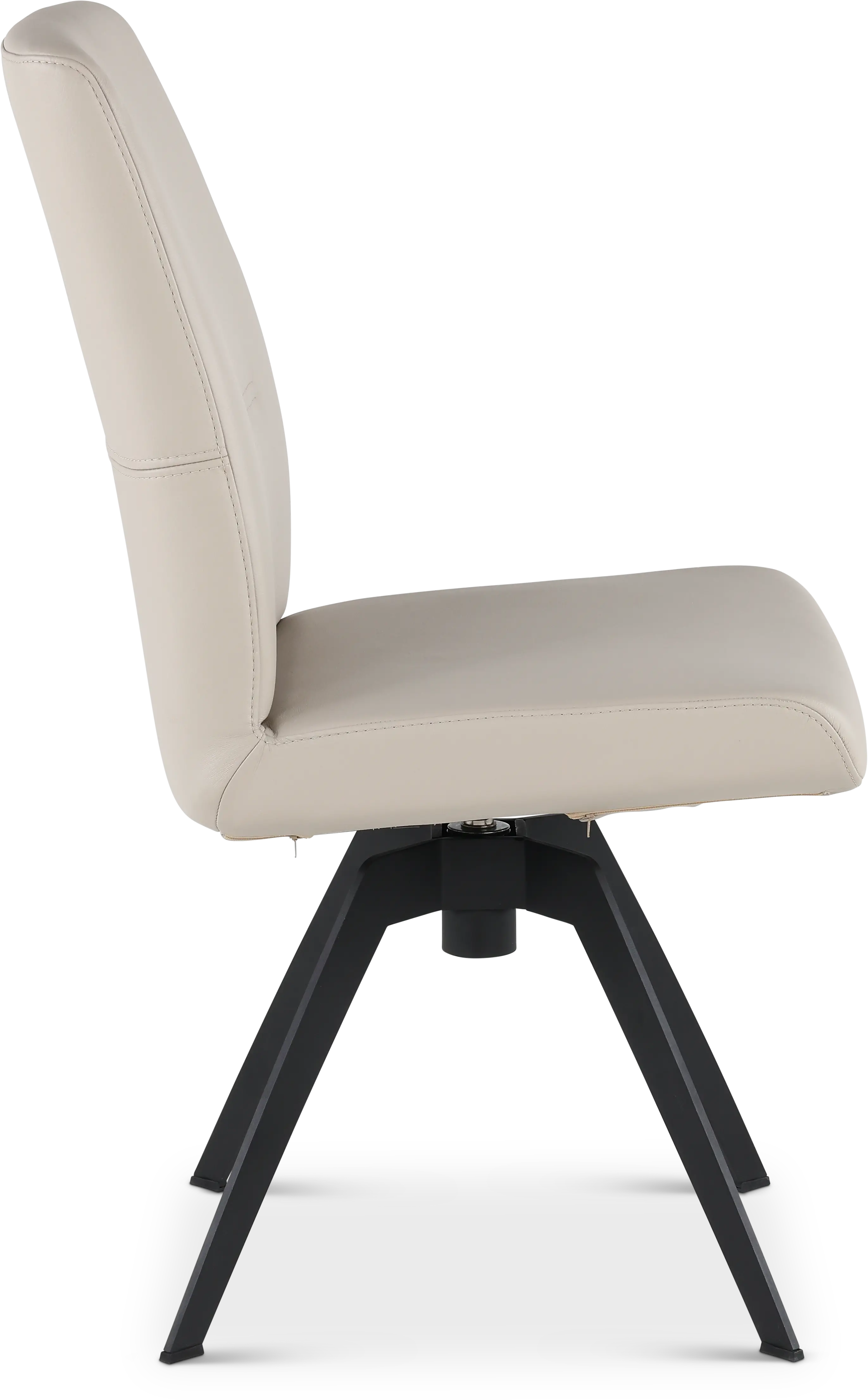 Hygge White Leather Swivel Dining Chair-5