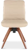 Hygge Sandstone Leather Swivel Dining Chair