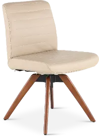 Hygge Sandstone Leather Swivel Dining Chair