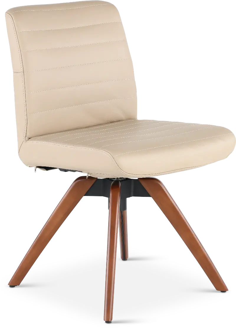 Hygge Sandstone Leather Swivel Dining Chair