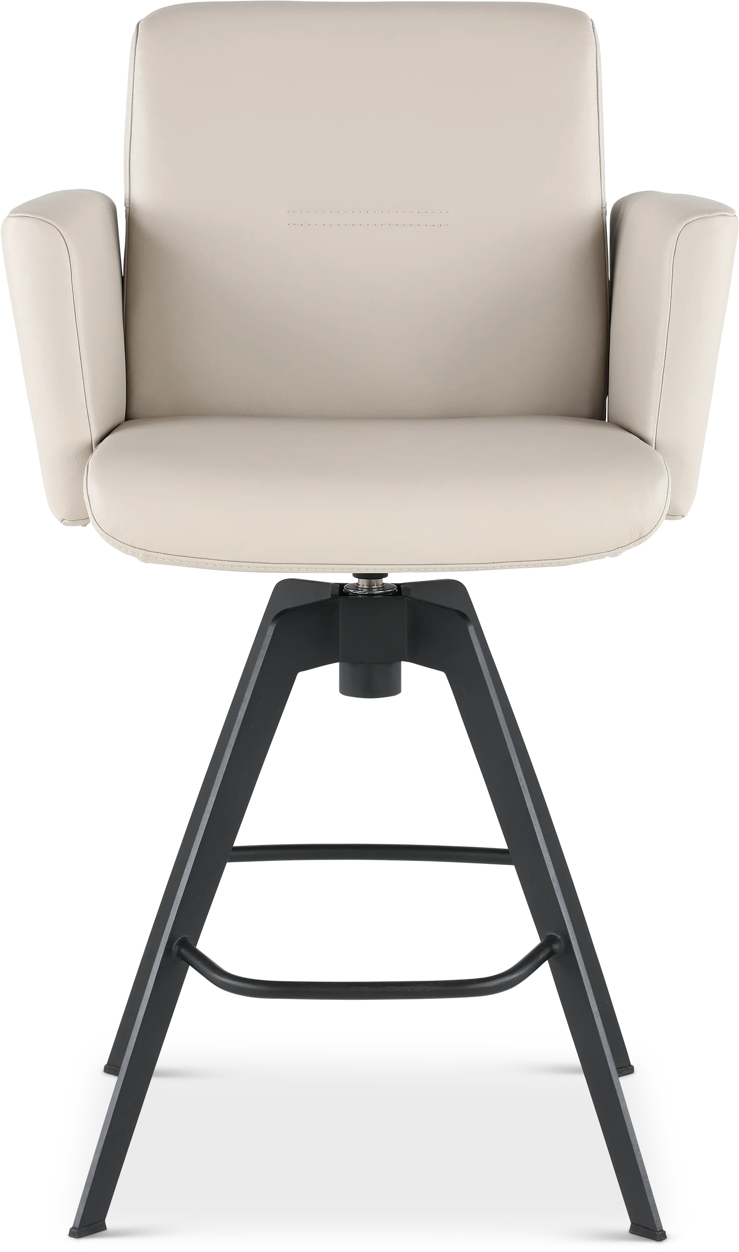 Hygge White Leather Swivel Counter Stool-2
