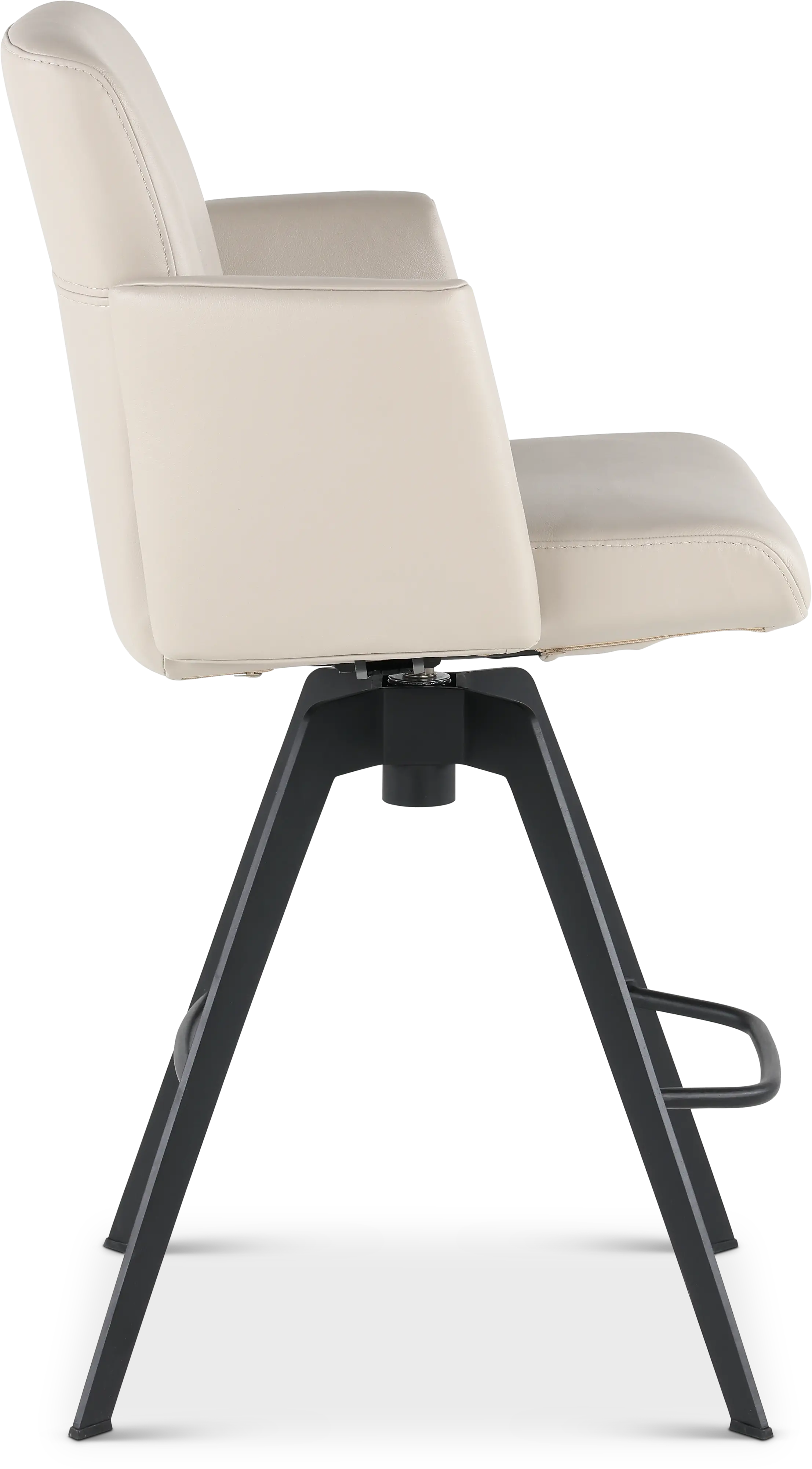 Hygge White Leather Swivel Counter Stool-5