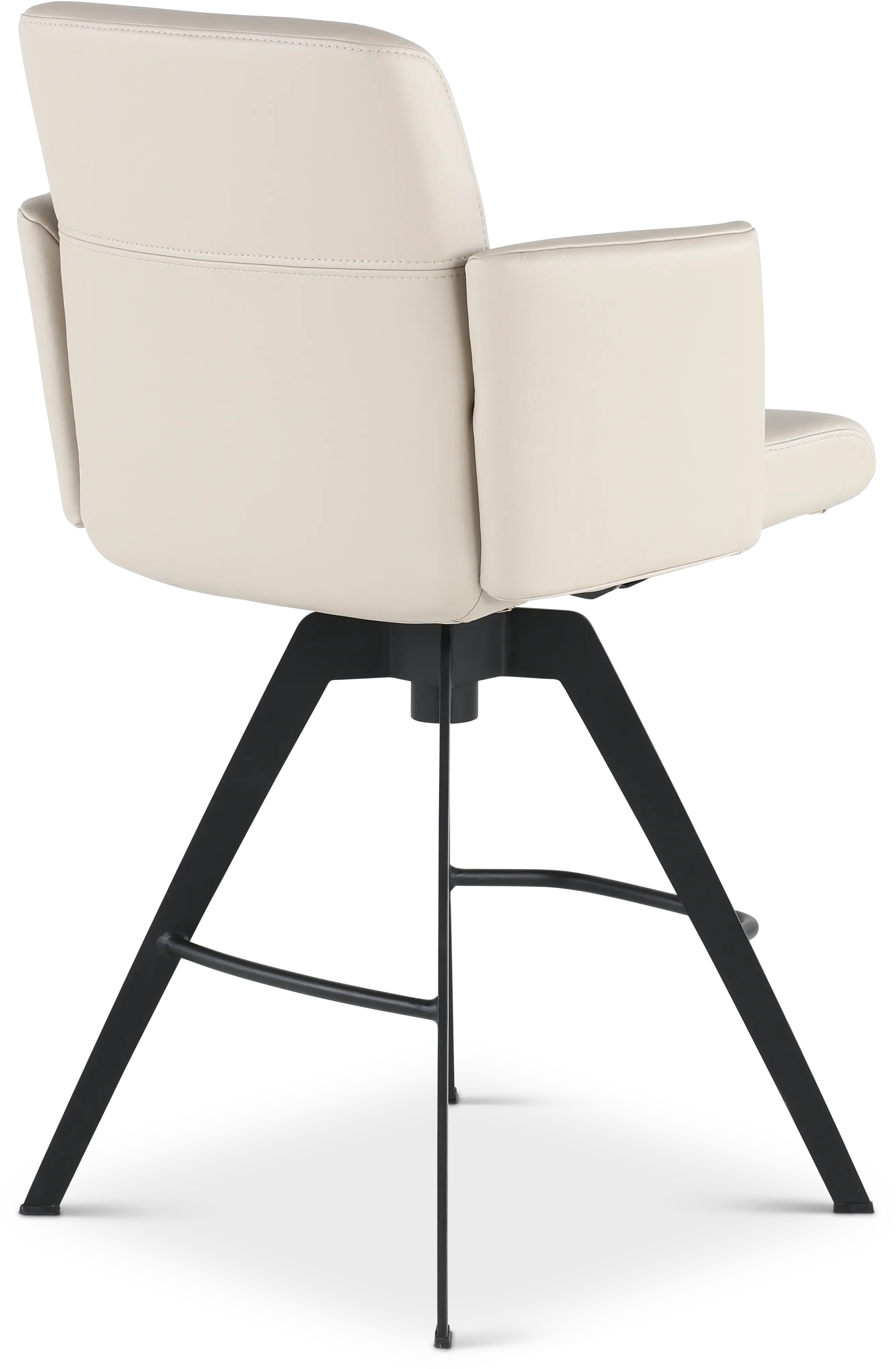 Hygge White Leather Swivel Counter Stool-6
