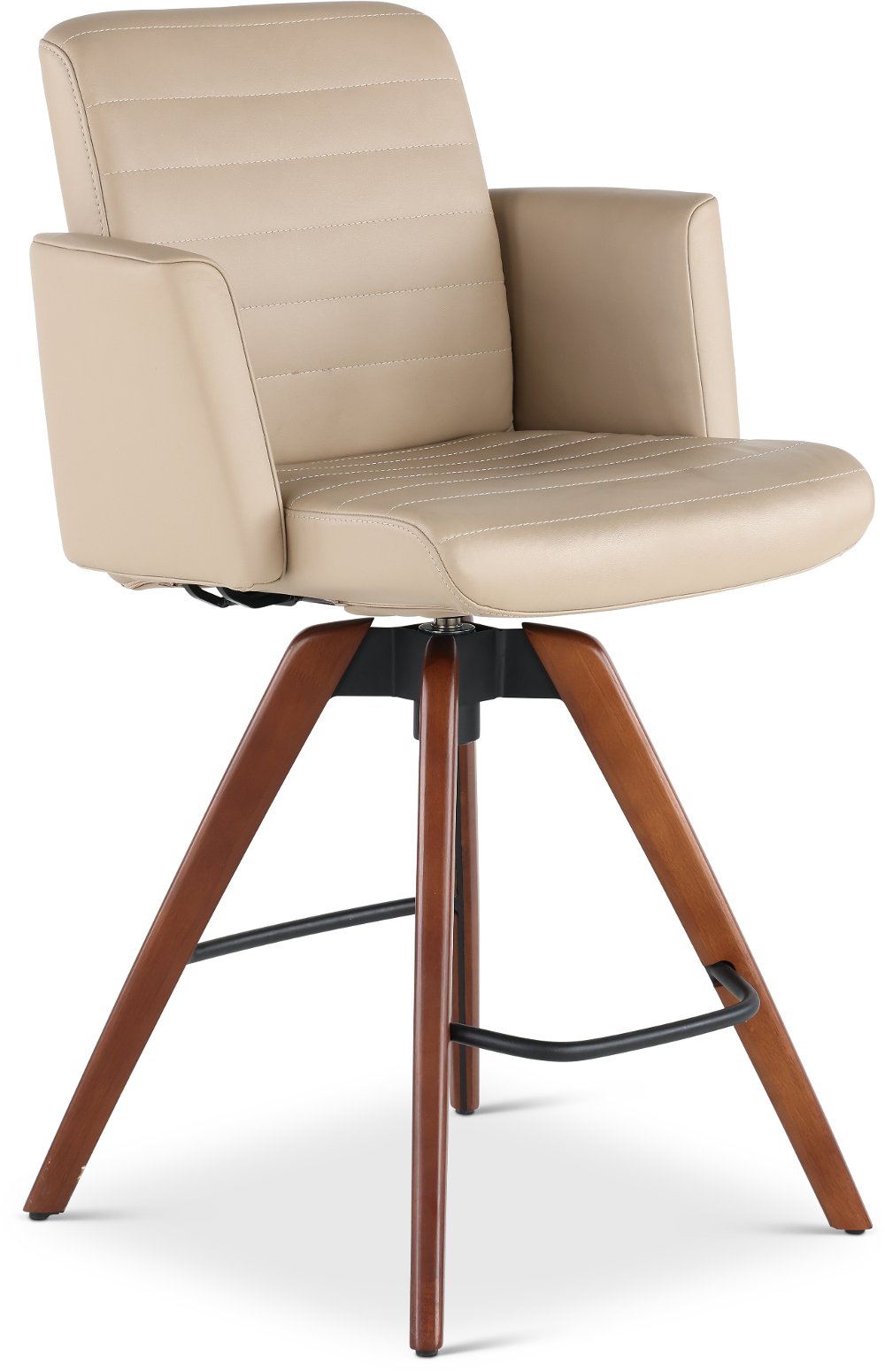 Hygge Sandstone Leather Swivel Counter Stool