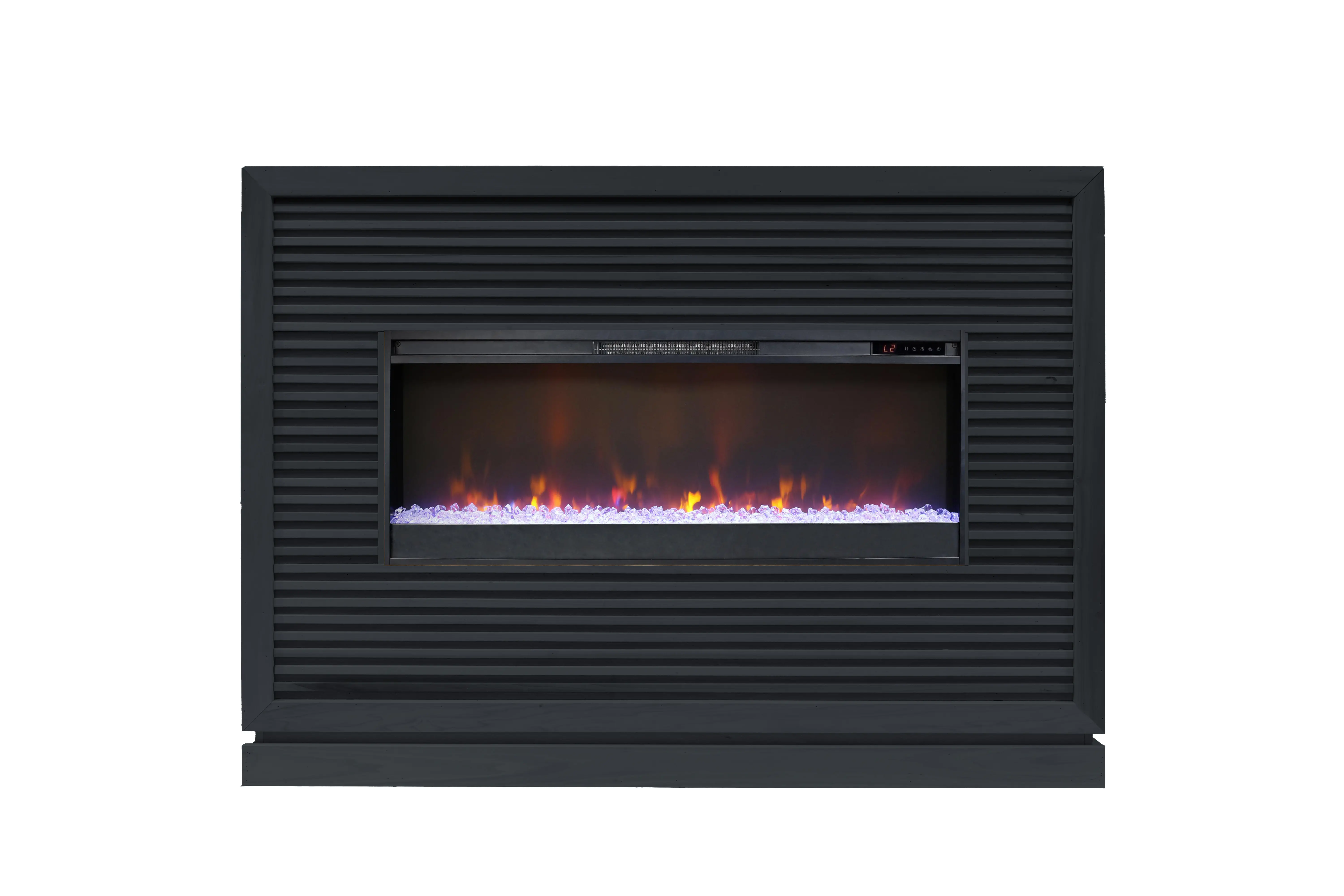 Riviera Black Fireplace Mantel-1