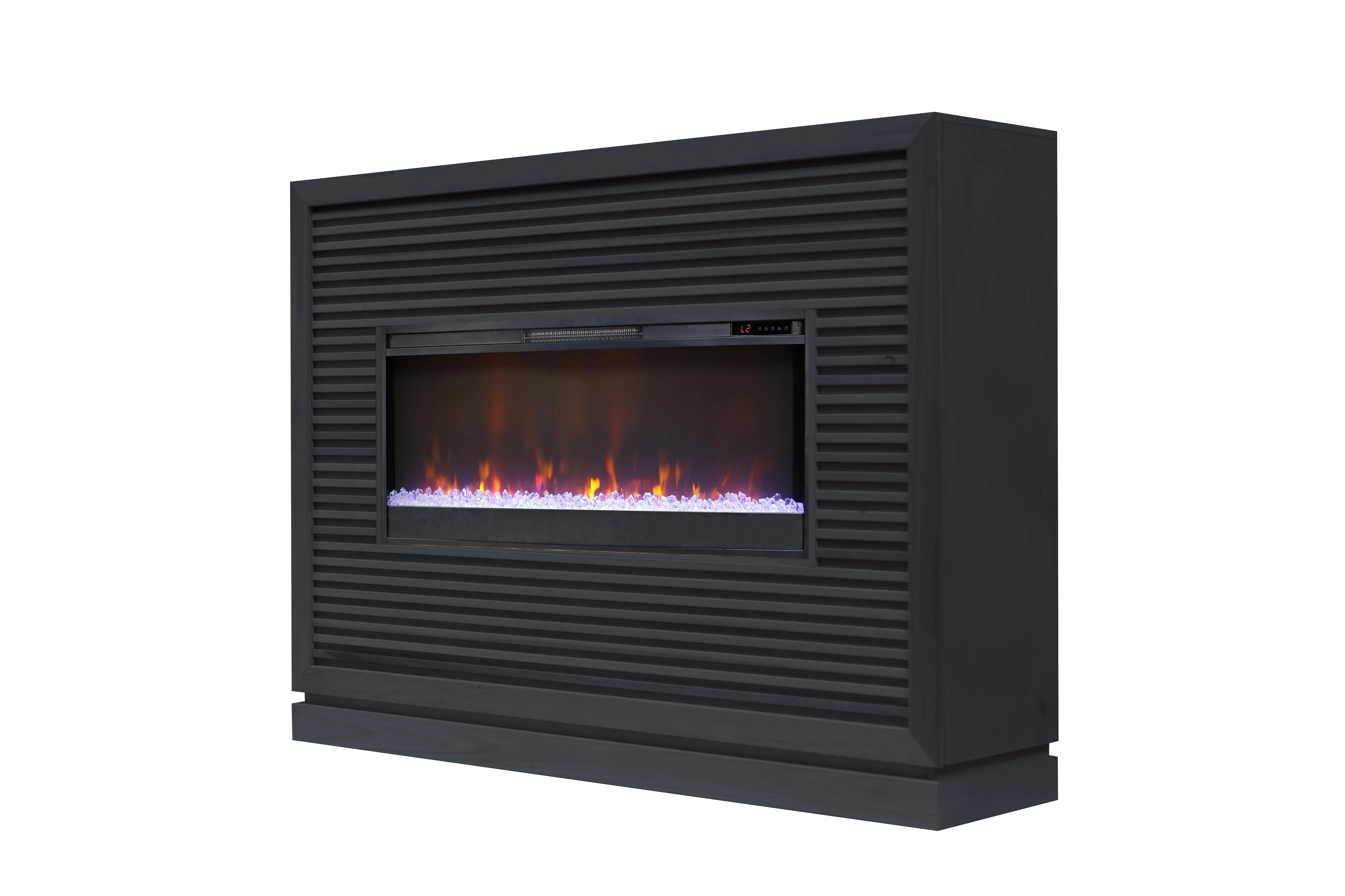 Riviera Black Fireplace Mantel-2