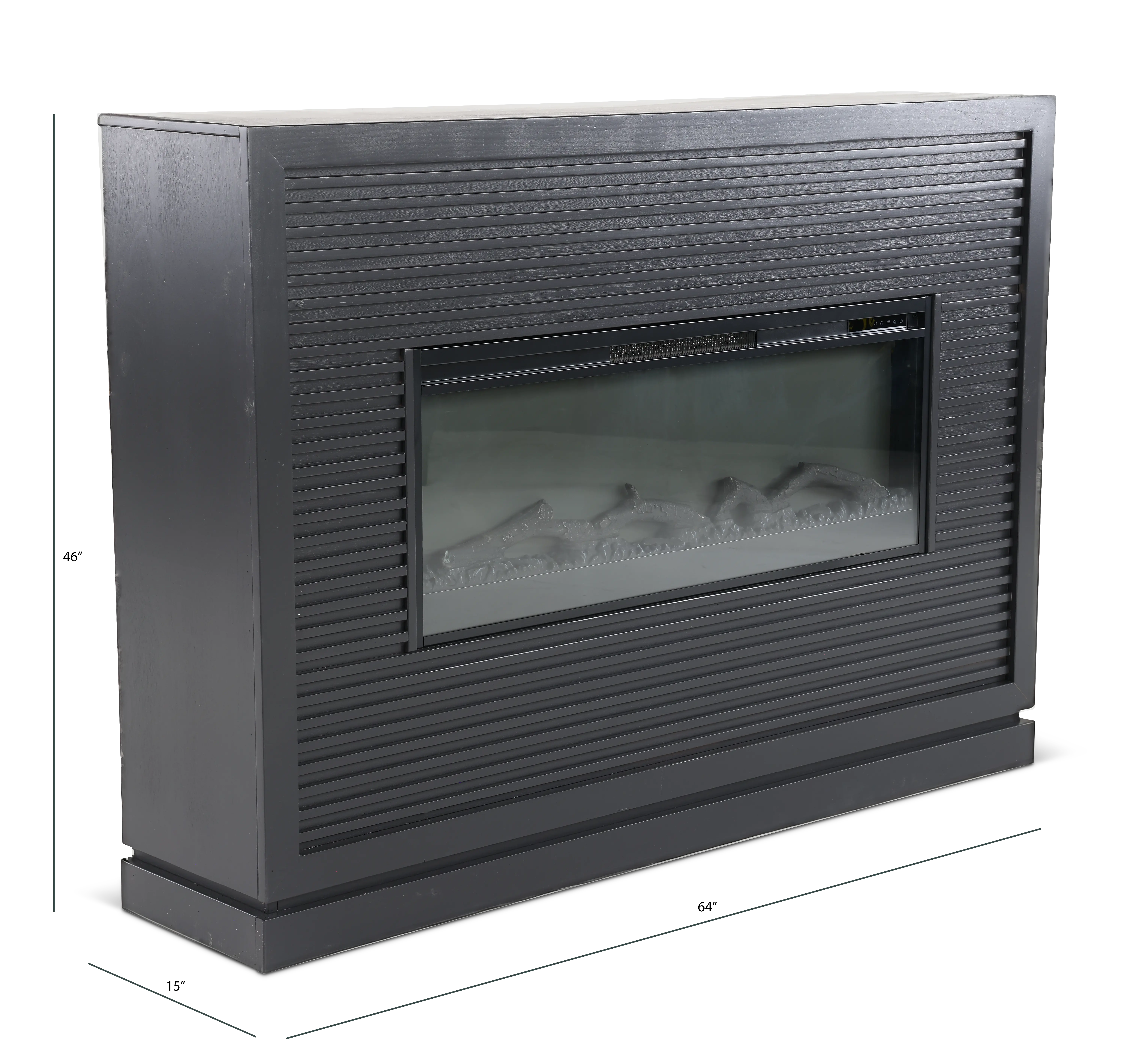 Riviera Black Fireplace Mantel-3