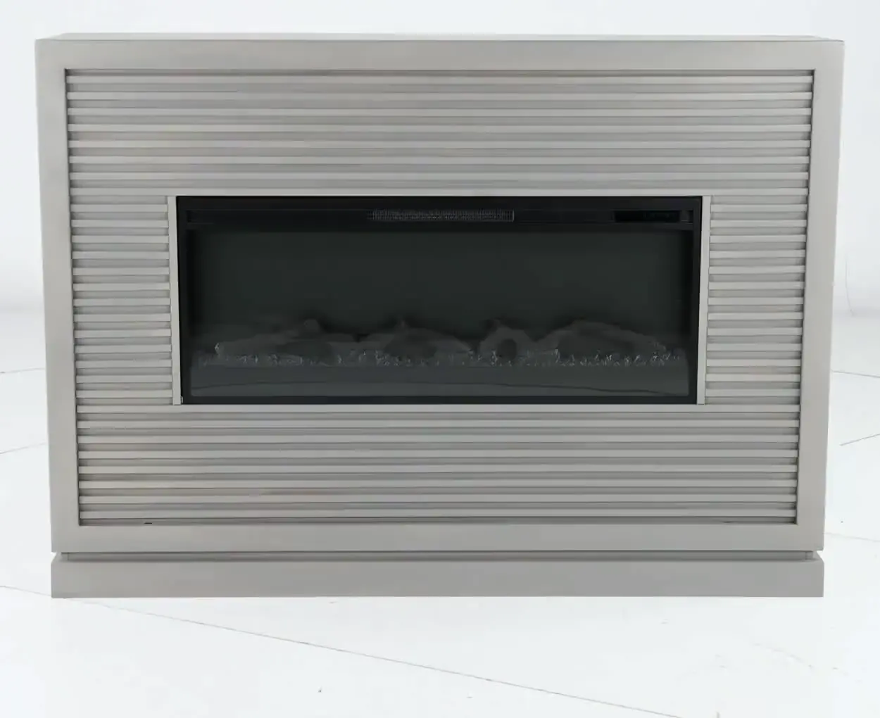 Riviera Gray Fireplace Mantel-8