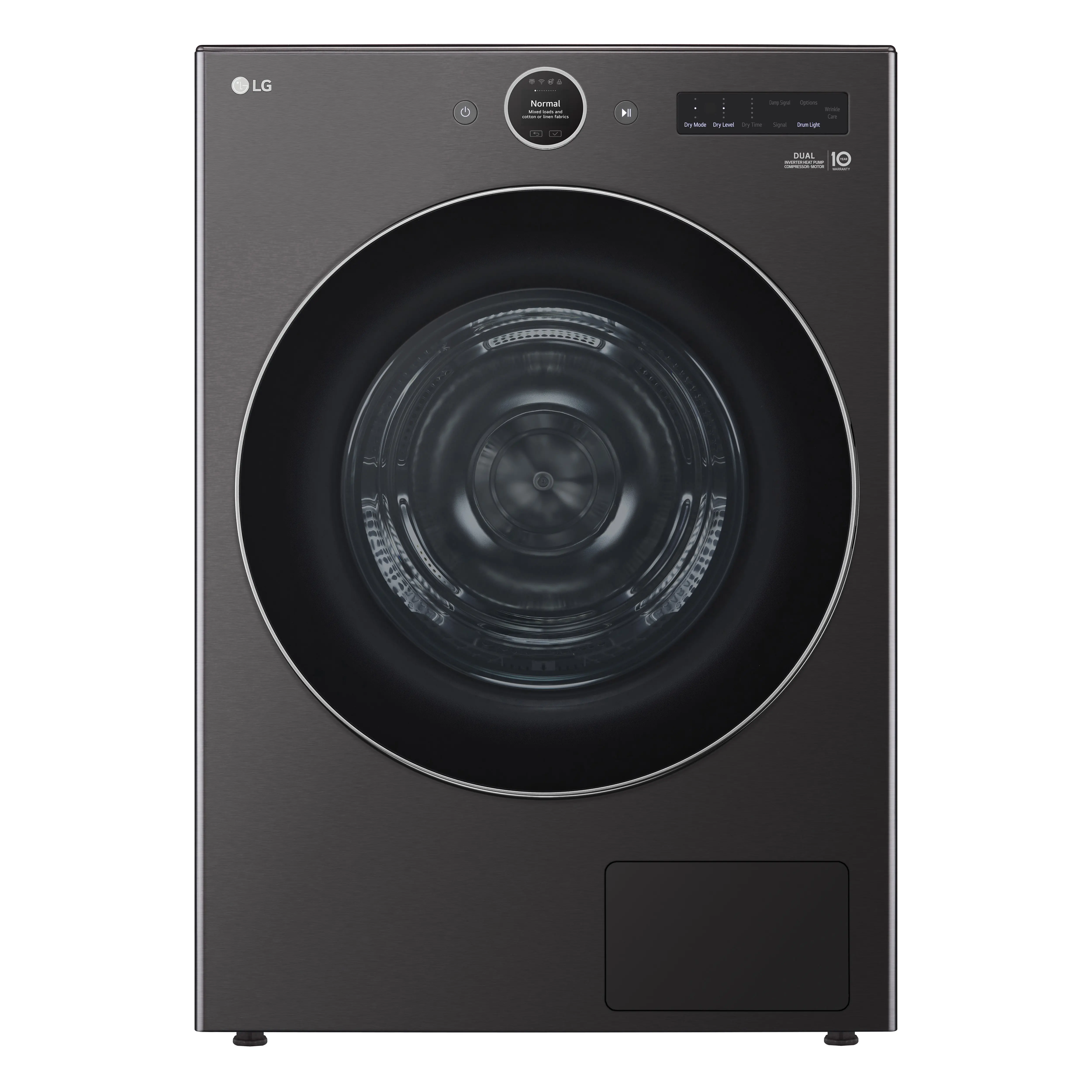 DLHC5502B LG 7.8 Cu Ft Smart Electric Ventless Dryer - Black Steel-1