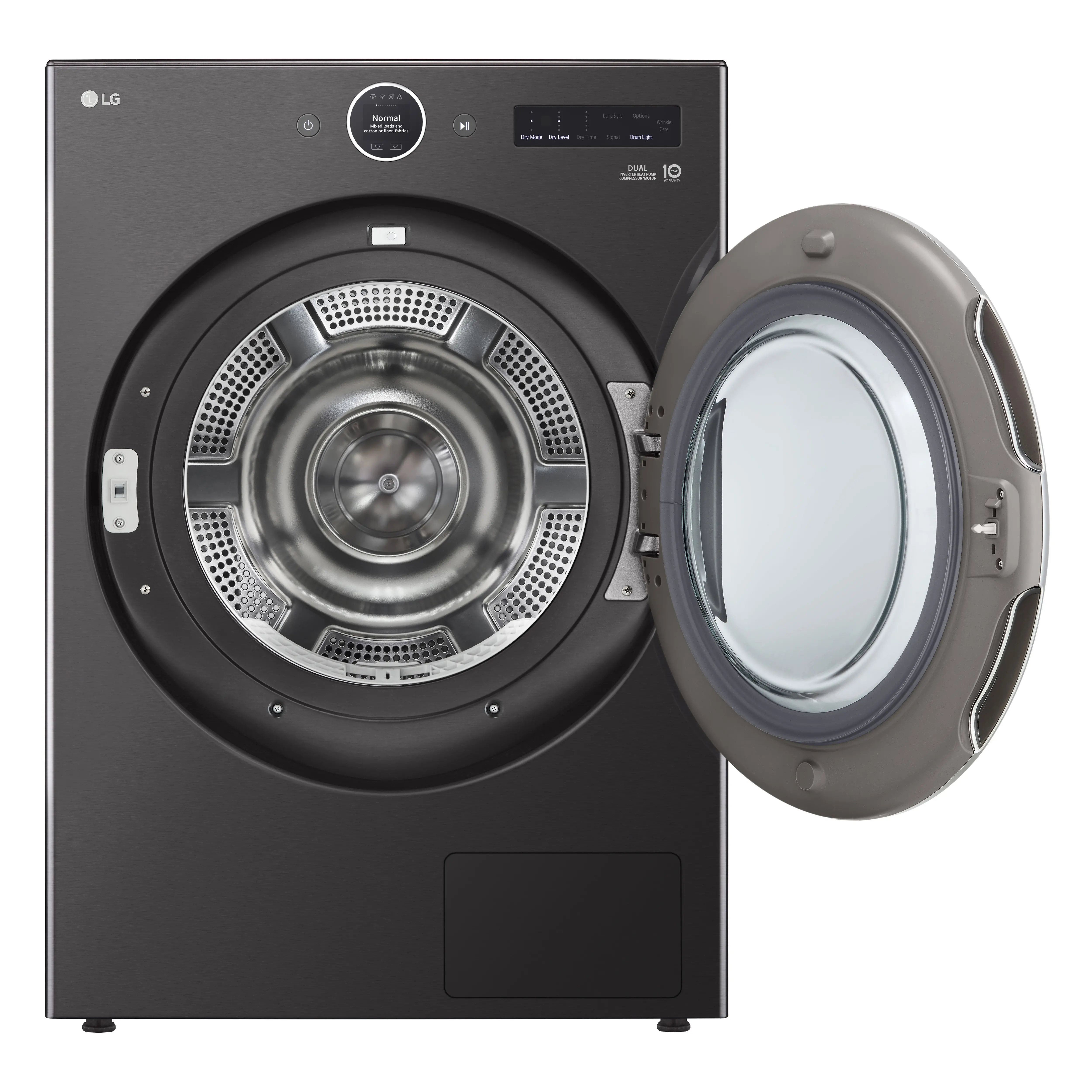 DLHC5502B LG 7.8 Cu Ft Smart Electric Ventless Dryer - Black Steel-5