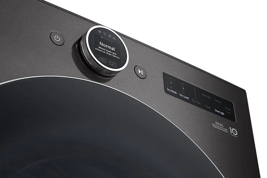 DLHC5502B LG 7.8 Cu Ft Smart Electric Ventless Dryer - Black Steel-9