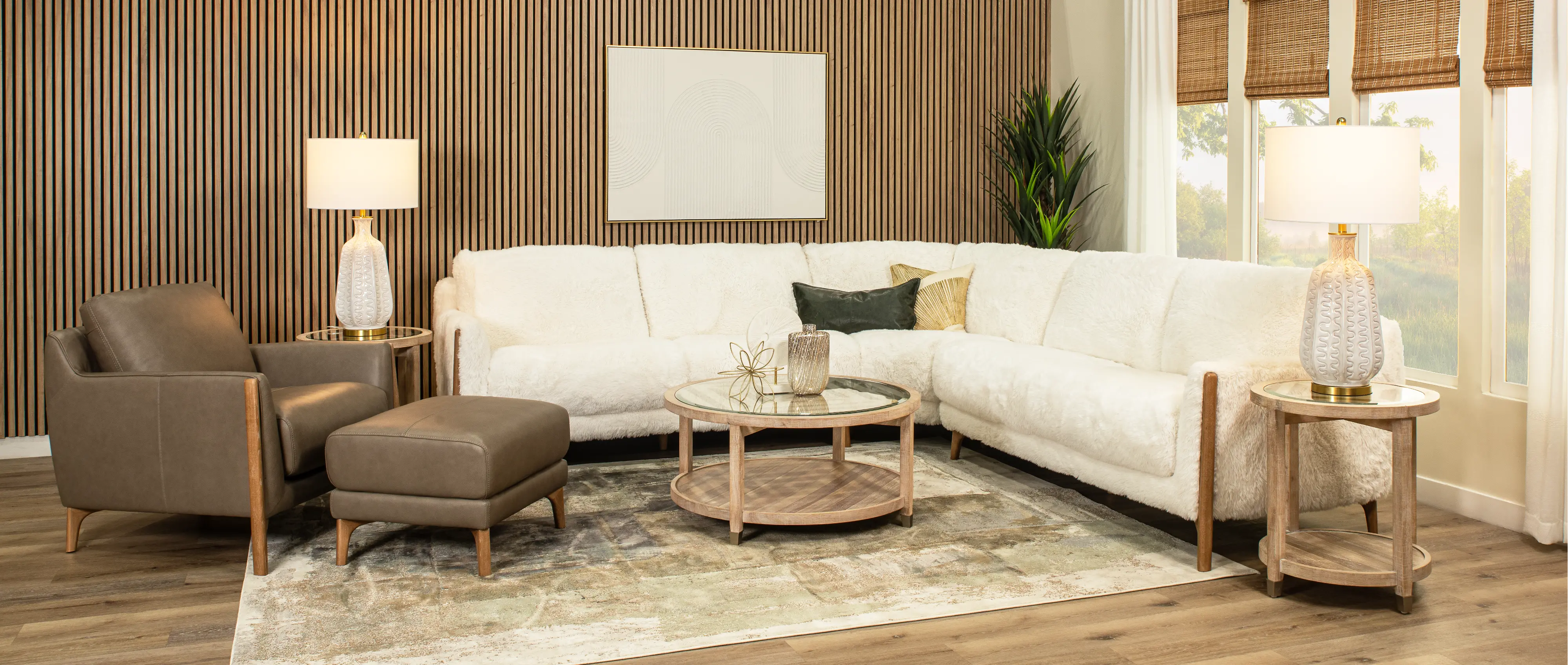Yeti White 3 Piece Sectional-2
