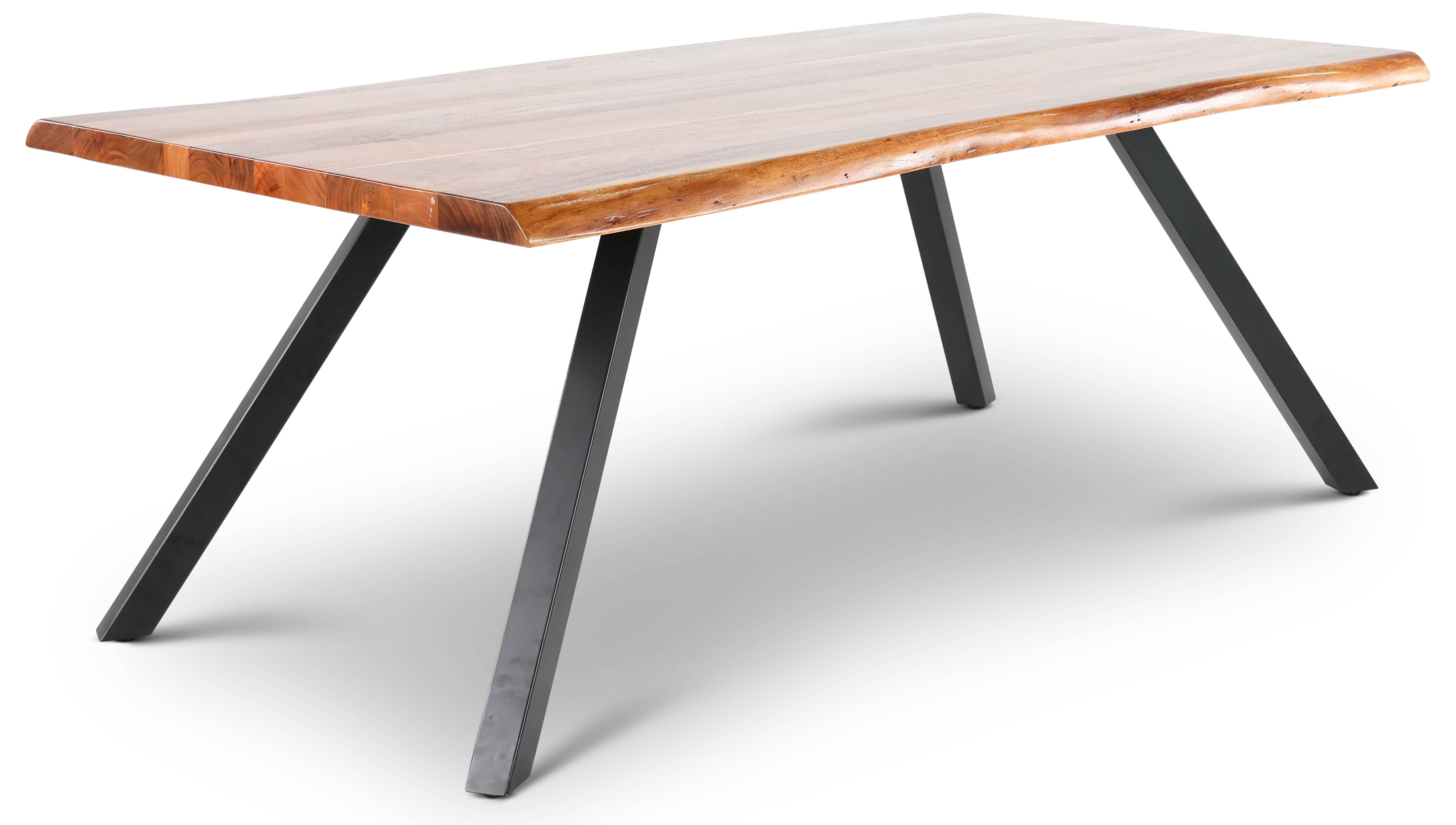 Reese Natural Acacia and Iron Dining Table-2