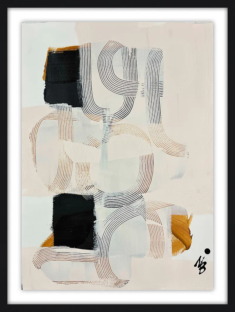 Soft Flow Glass Framed Art