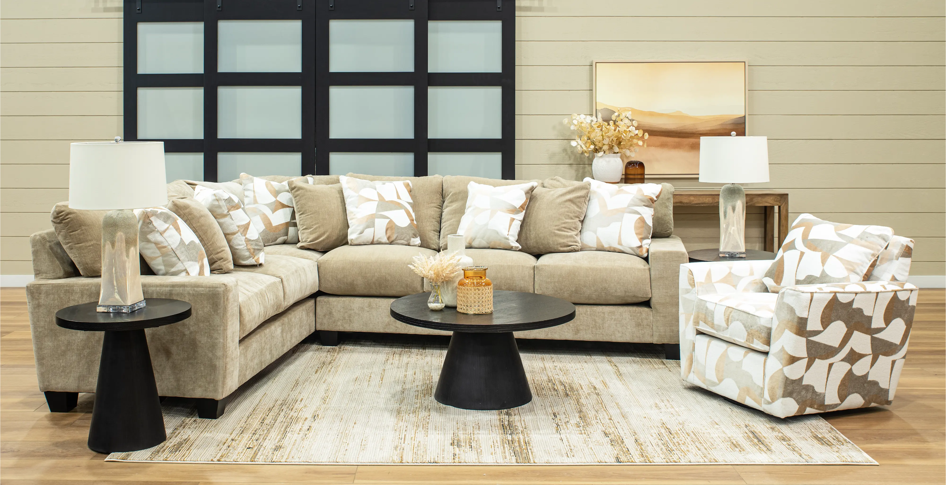 2PC/VMD/KHAKI/OPT.2 Valderrama Khaki 2 Piece Sectional-2