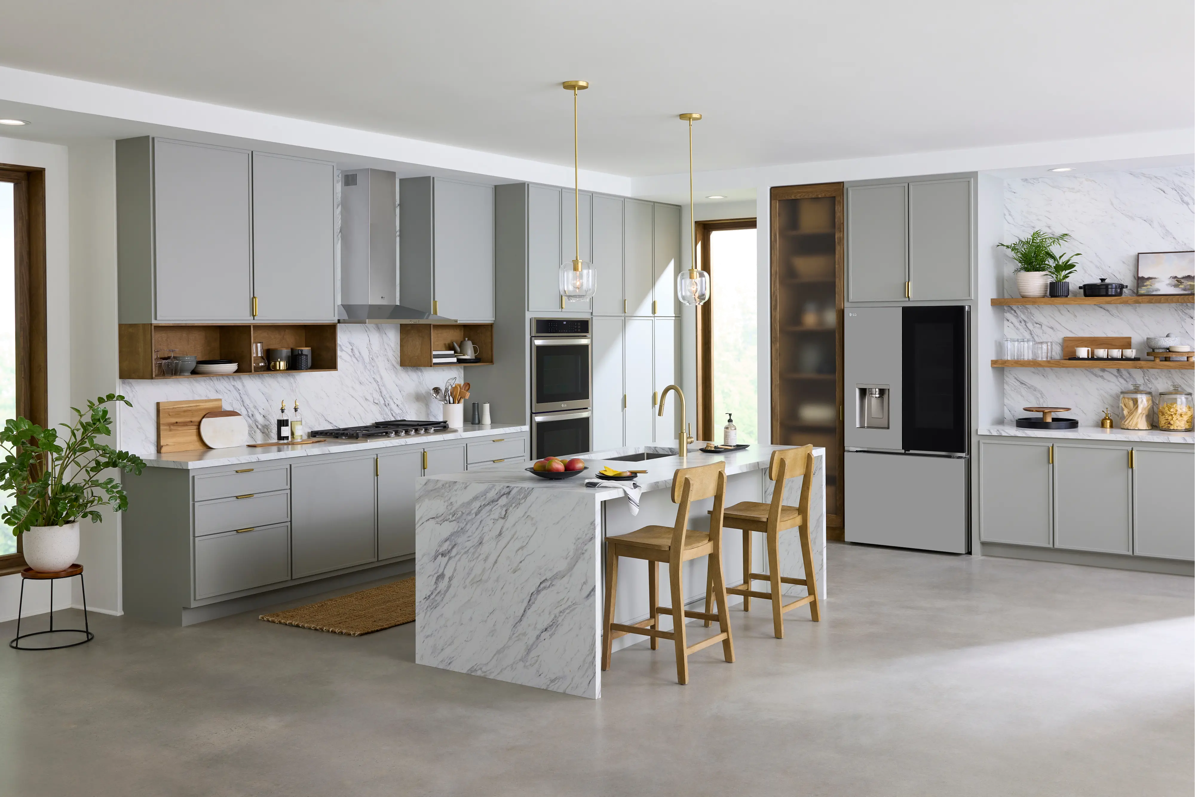 LF26C6360S LG 25.5 Cu Ft MAX™ French Door Refrigerator - Counter Depth Stainless Steel-2