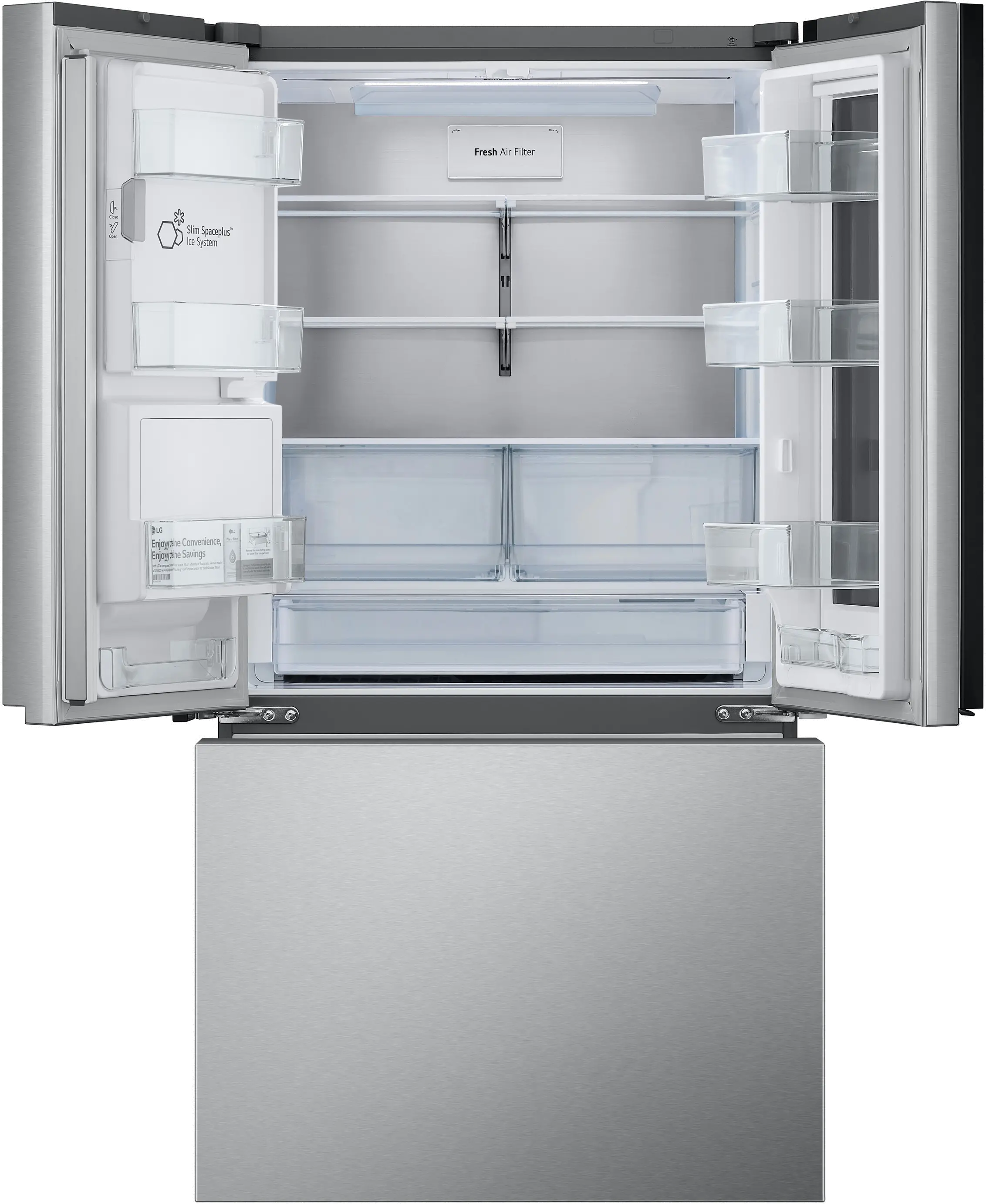 LF26C6360S LG 25.5 Cu Ft MAX™ French Door Refrigerator - Counter Depth Stainless Steel-8