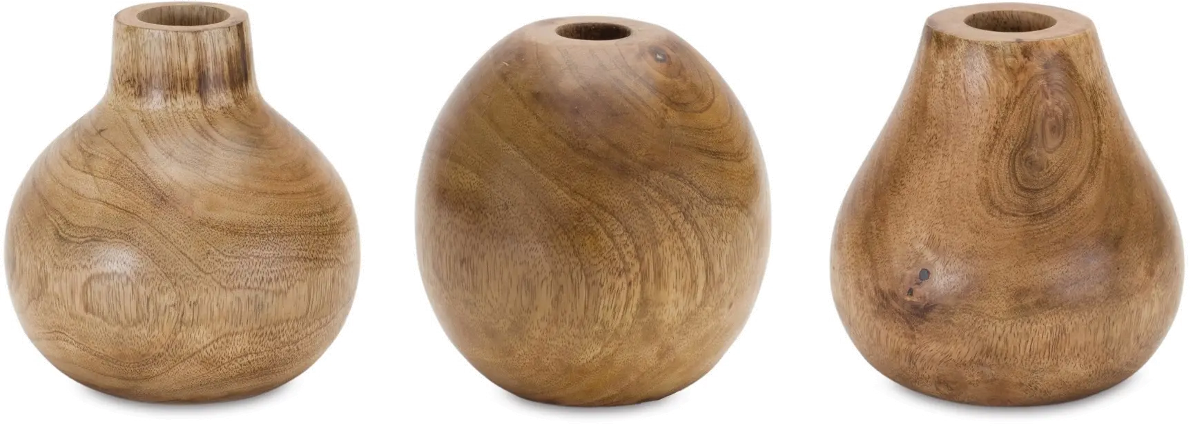 Assorted 5  Wood Vases-5